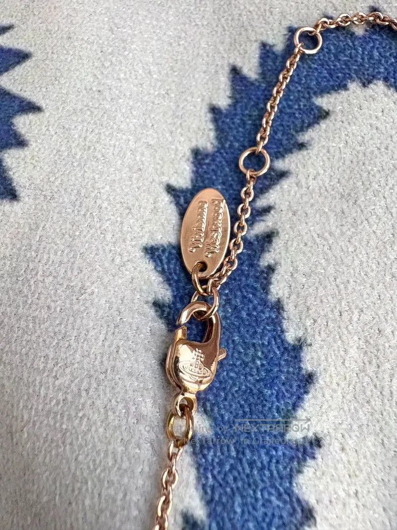 Vivienne Westwood Vivienne Westwood Rose Gold Saturn Necklace. Size ONE SIZE - 7 Thumbnail