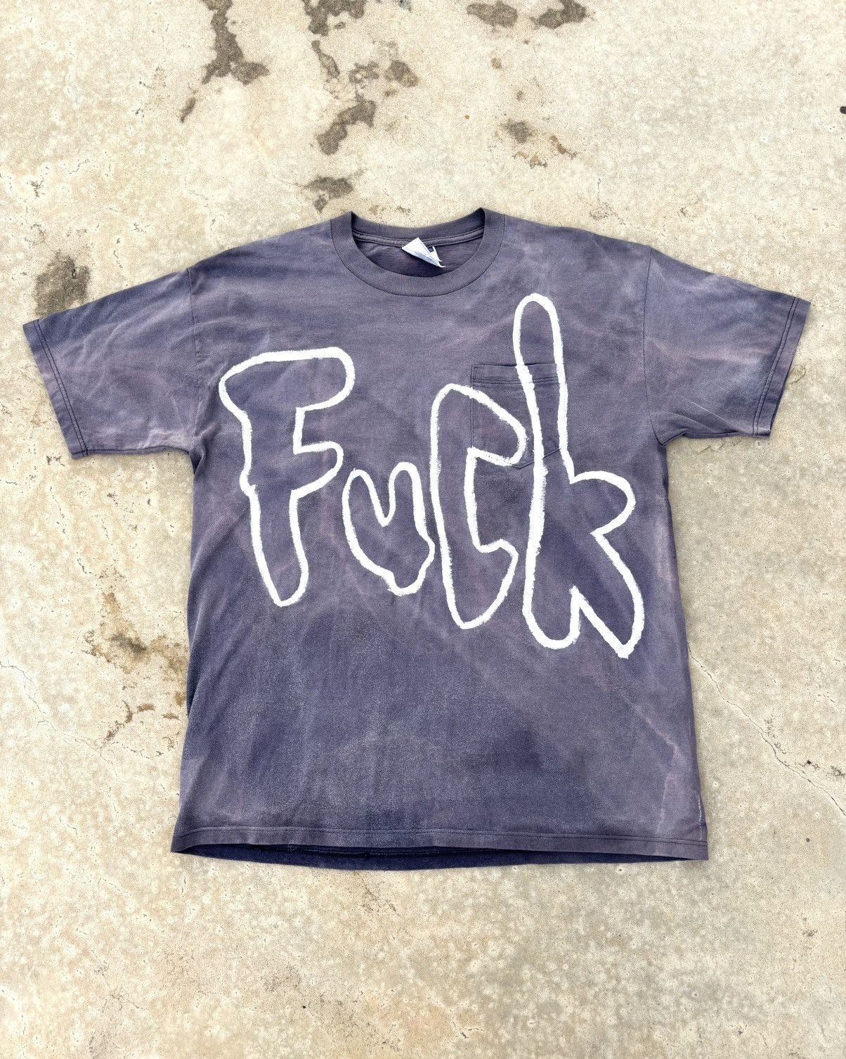 Faded FUCK T Shirt Custom