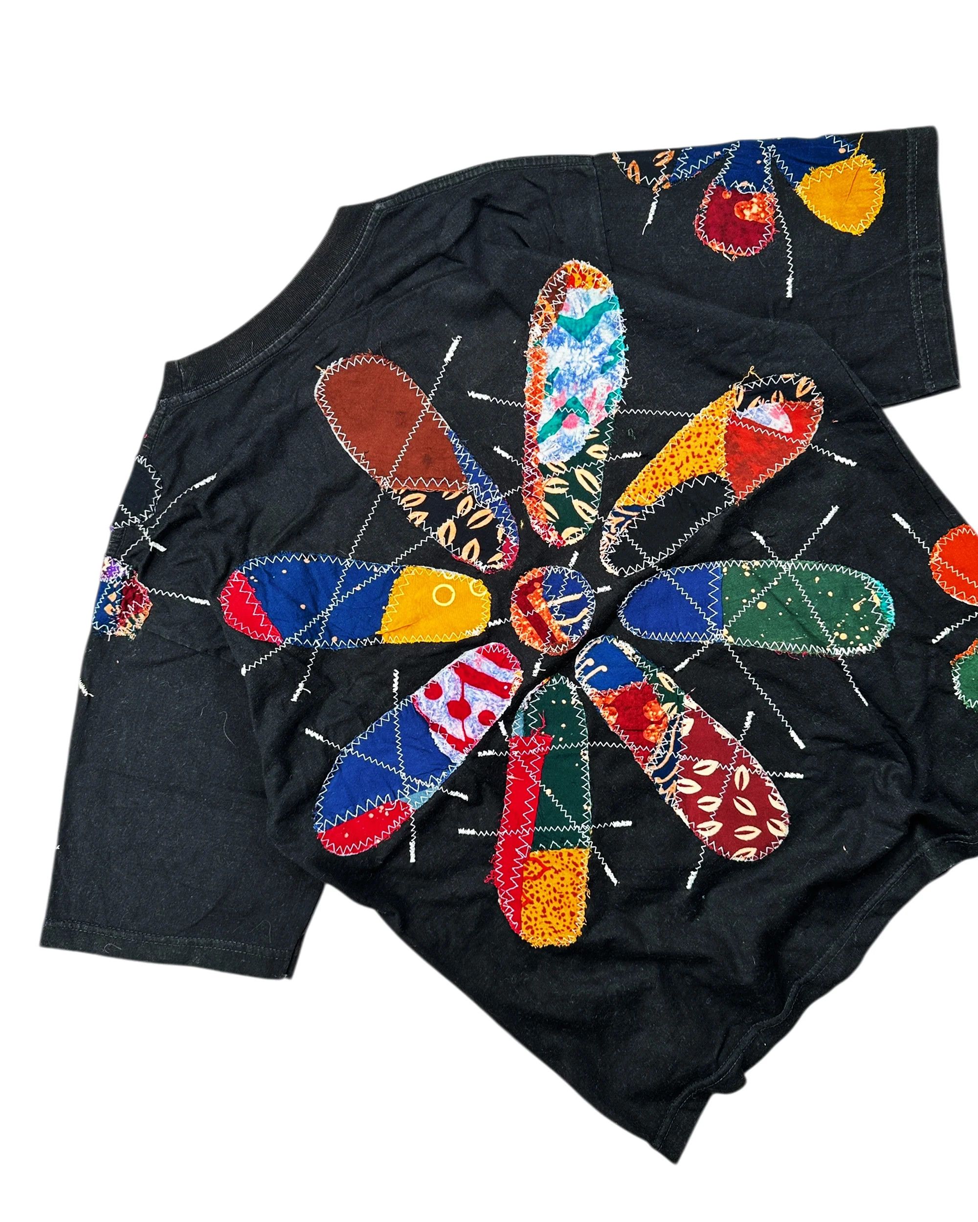 Japanese Brand Re-worked 1 of 1 Peace Bloom Batik Patchworks T-shirt Size M Size US M / EU 48-50 / 2 - 10 Thumbnail