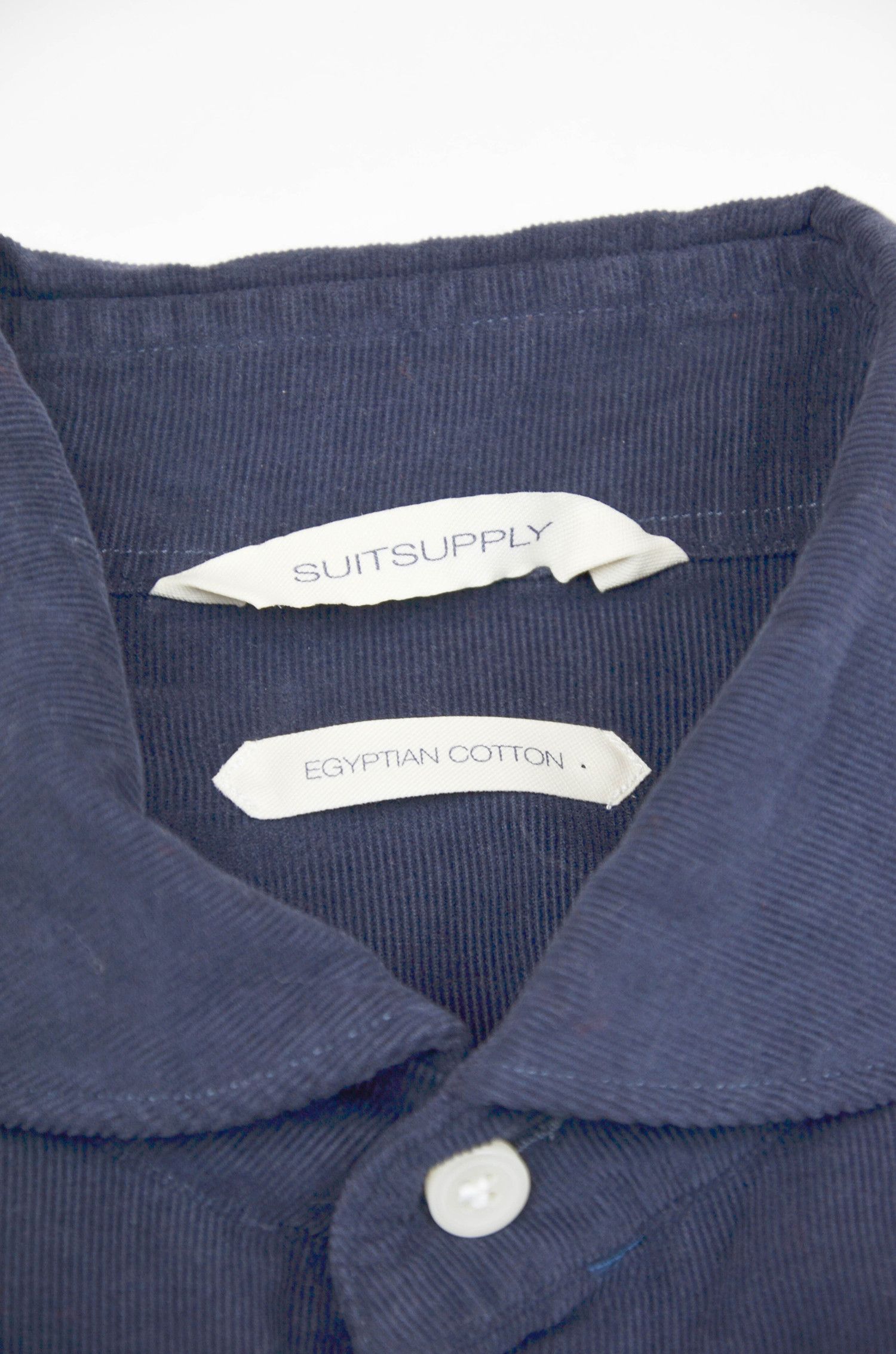 Suitsupply Suitsupply Navy Egyptian Cotton Albini Slim Shirt - Size S Size US S / EU 44-46 / 1 - 7 Thumbnail