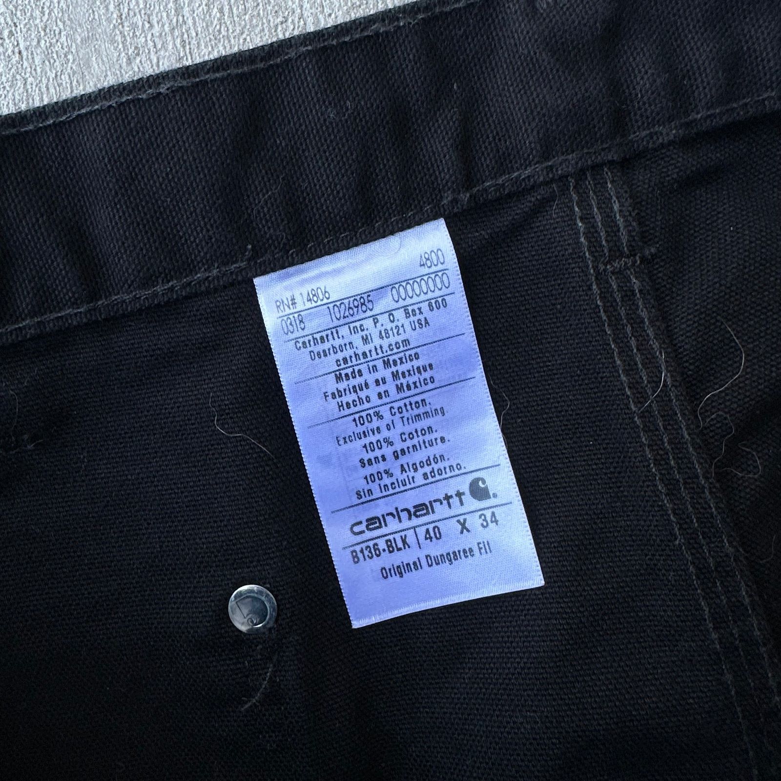 Carhartt × Vintage Carhartt black double knee work wear carpenter pants Size US 39 - 4 Thumbnail