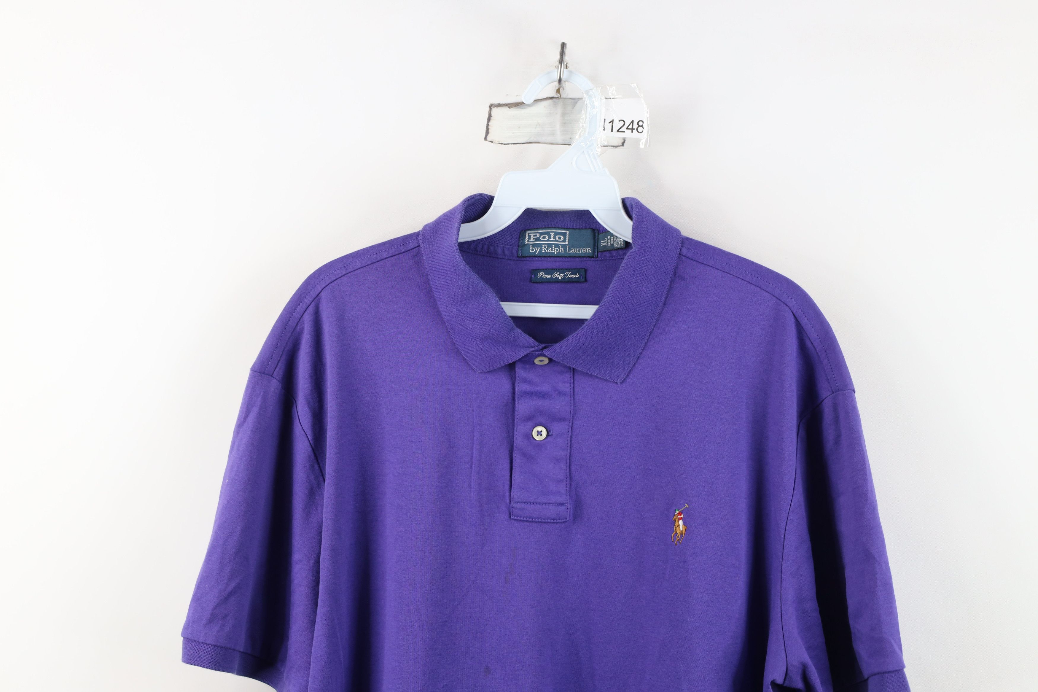 Ralph Lauren Vintage Ralph Lauren Pima Cotton Soft Touch Golf Polo Purple Size US XL / EU 56 / 4 - 2 Thumbnail
