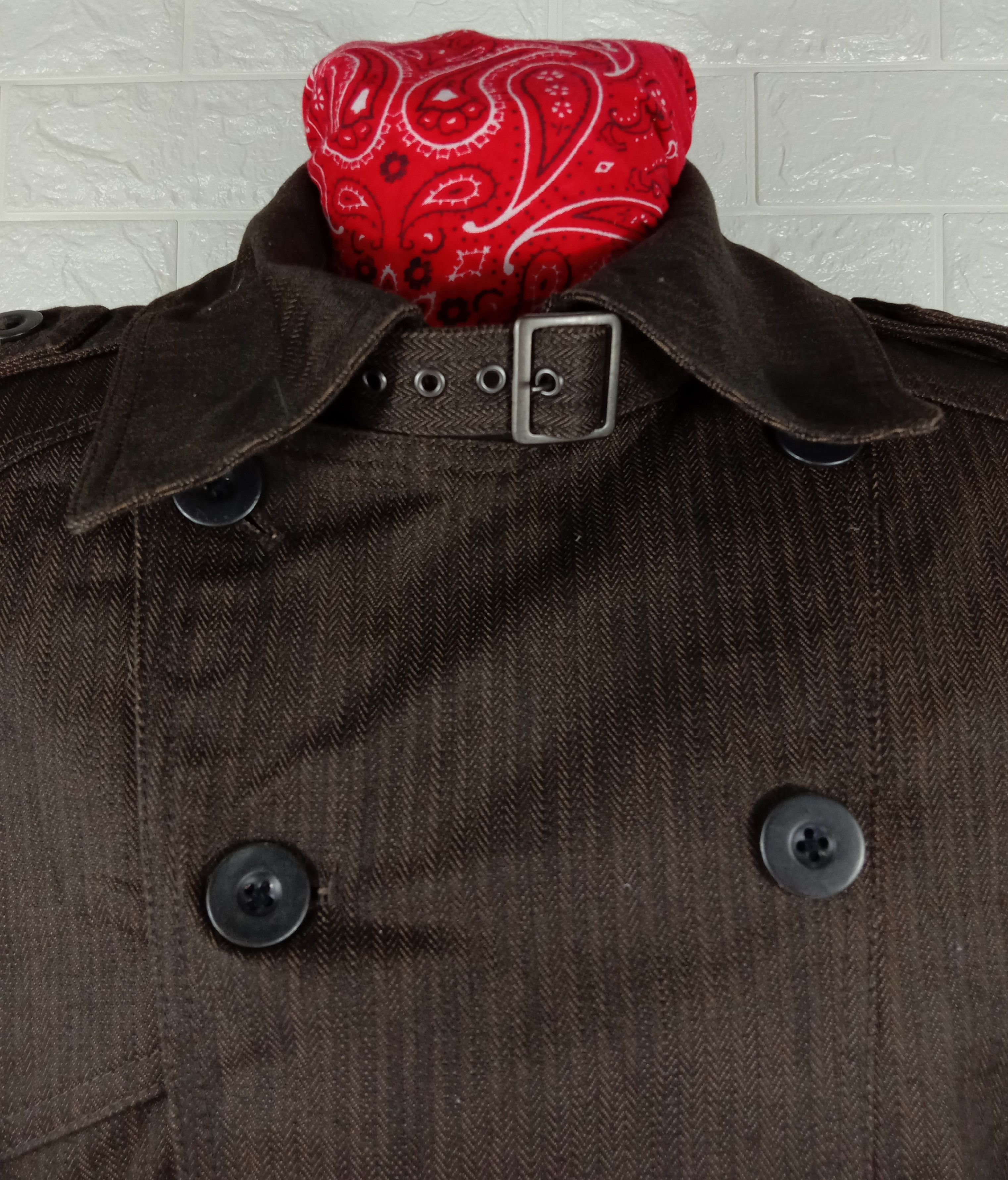 Schlussel Vintage Schlussel Belt Denim Jacket Size US S / EU 44-46 / 1 - 5 Thumbnail