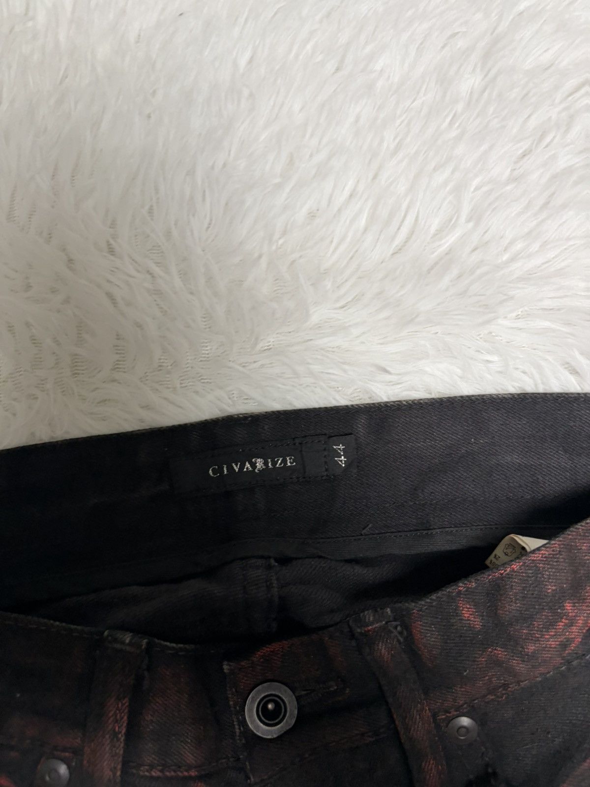If Six Was Nine Rare Civarize waxed luster flared jeans Size US 31 - 5 Thumbnail