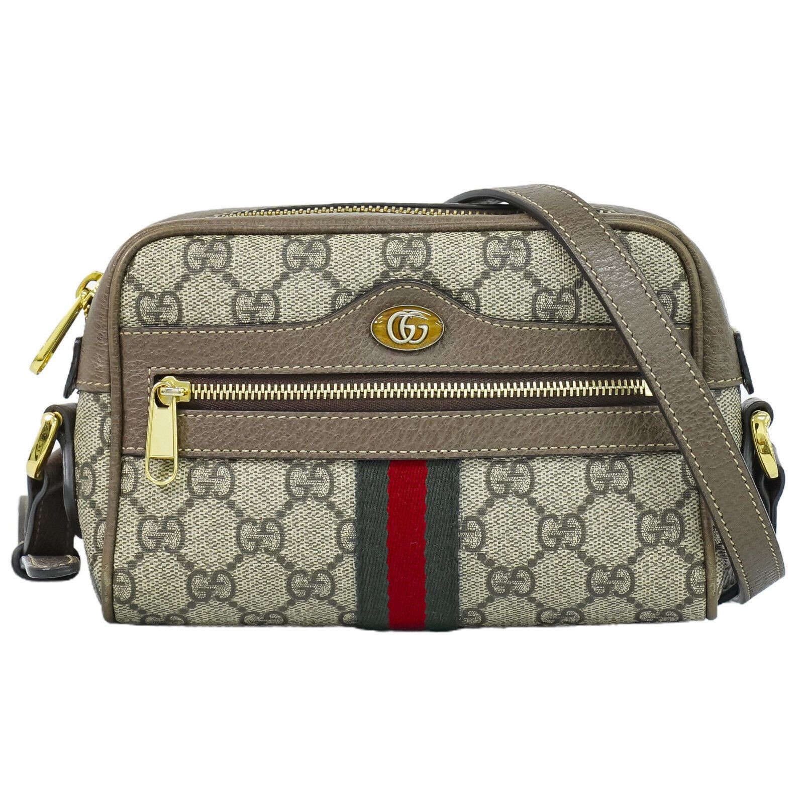 Gucci Ophidia Beige Canvas Shoulder Bag (Pre-Owned) Size ONE SIZE - 1 Thumbnail