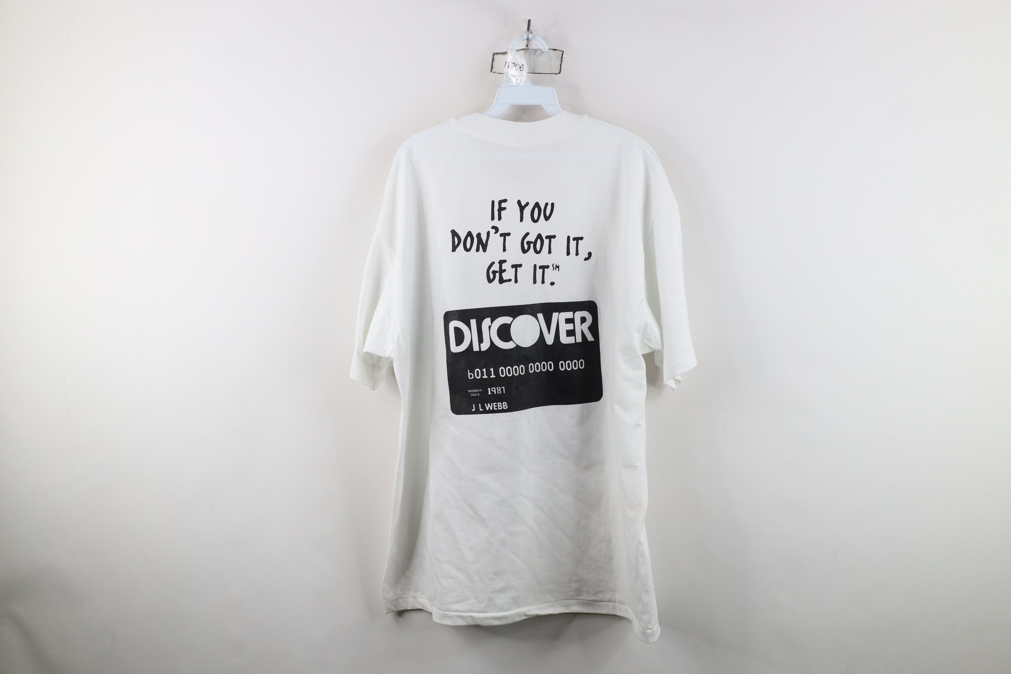 Vintage Vintage 90s Streetwear Card Life Without It Bites T-Shirt Size US XL / EU 56 / 4 - 10 Thumbnail