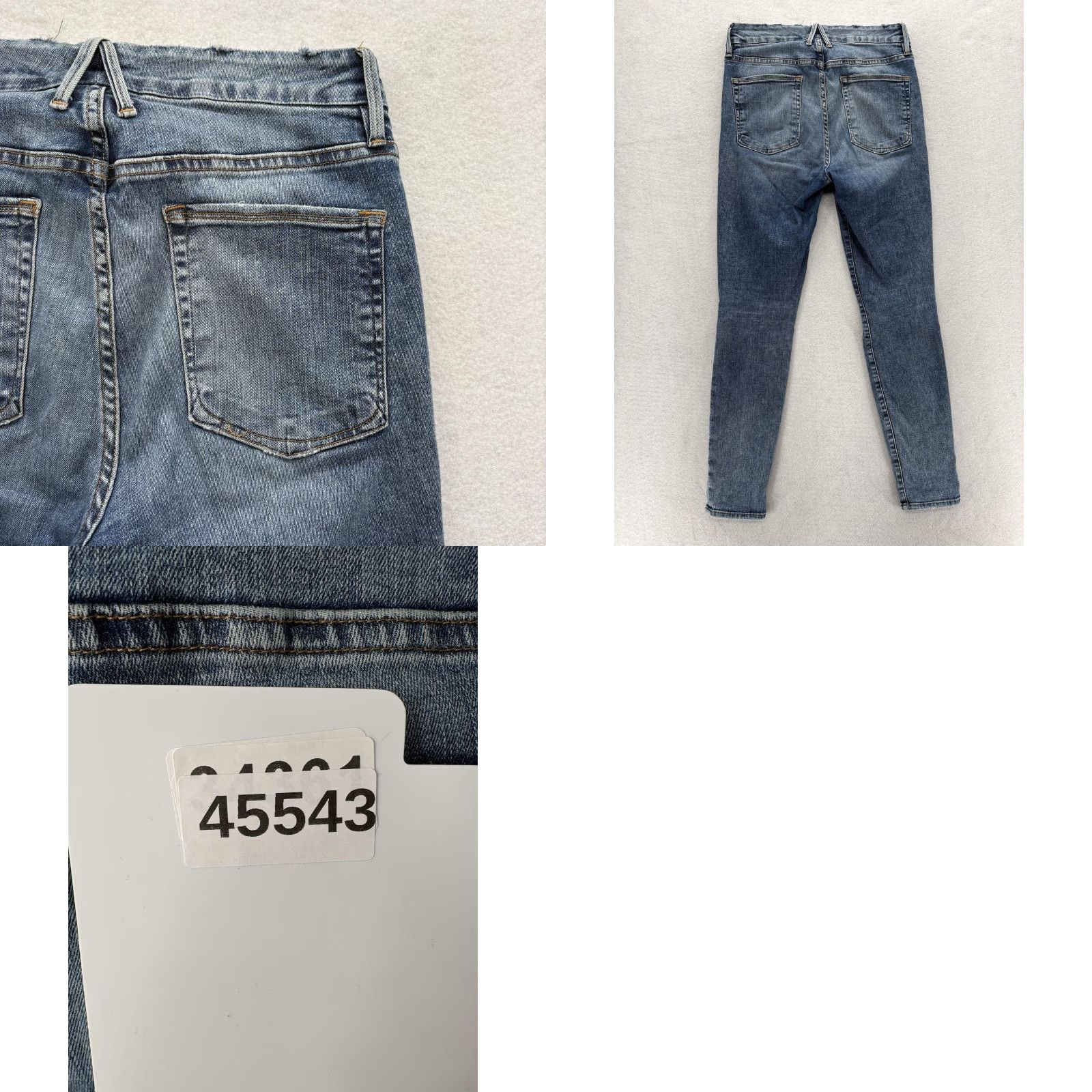 Good American Good American Jeans Womens 10/30 Distressed Ankle Skinny Medium Blue Jeans Size 32" / US 10 / IT 46 - 9 Thumbnail