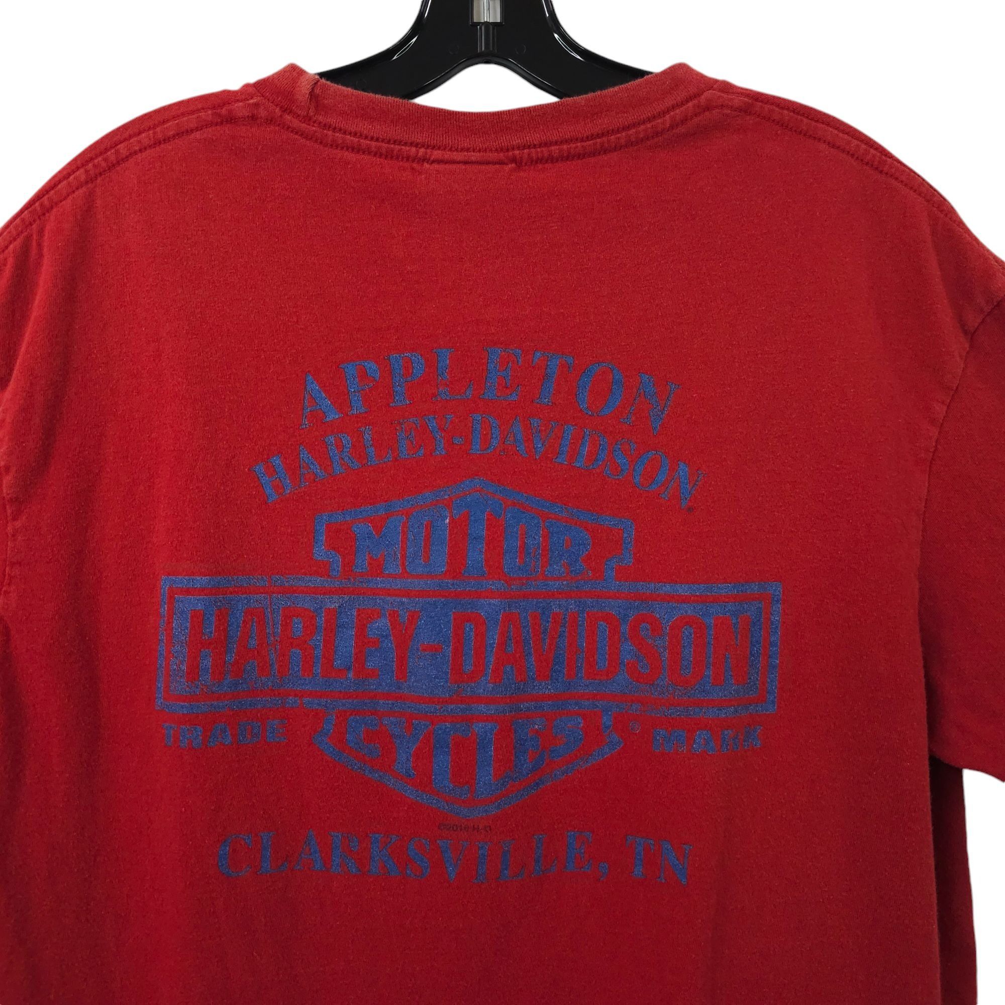 Harley Davidson Harley Davidson T Shirt Mens L Double Sided Skull Helmet Size US L / EU 52-54 / 3 - 13 Thumbnail