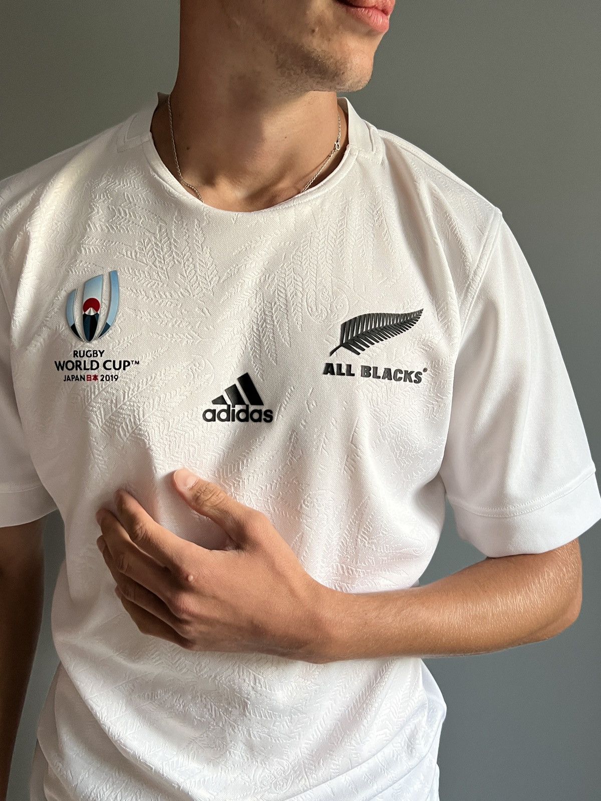 Adidas × All Blacks Adidas All Blacks World Cup Japan 2019 Rugby Jersey Size US L / EU 52-54 / 3 - 7 Thumbnail