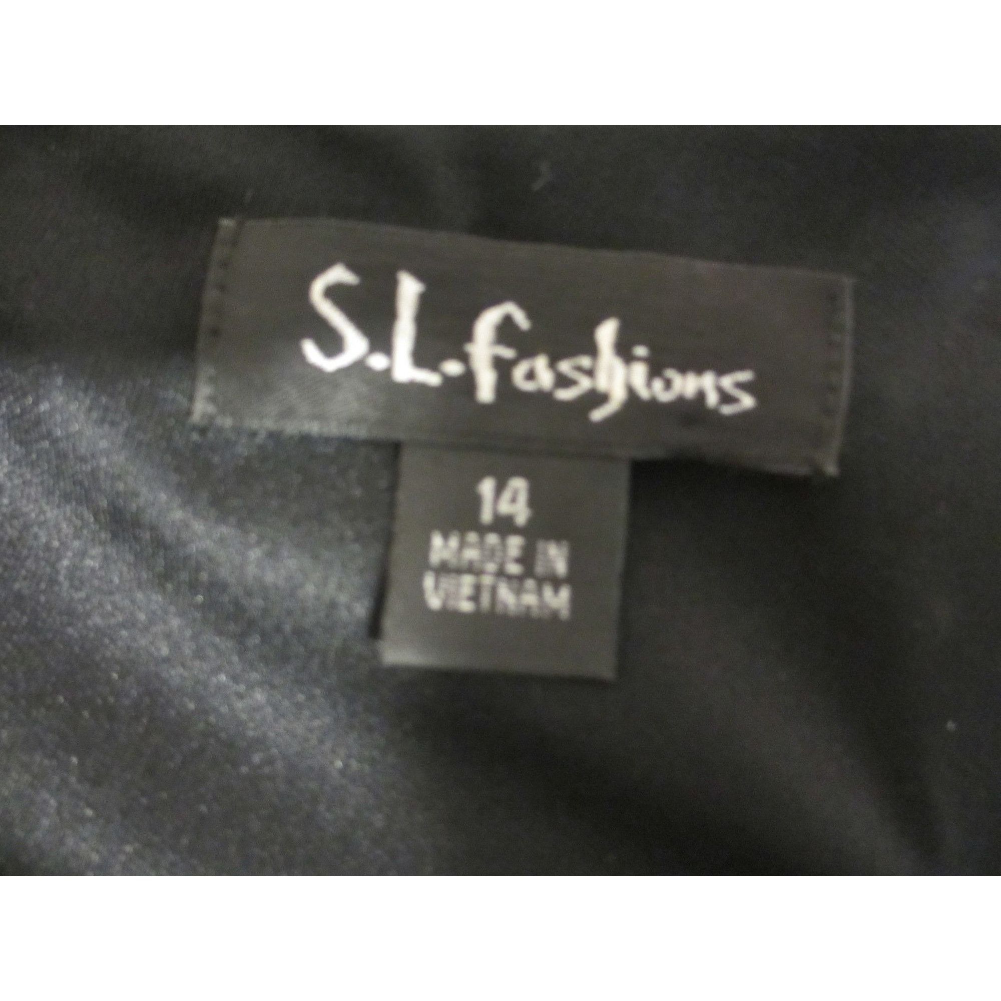 Other S.L. Fashions Black Sleeveless Tiered Chiffon Dress W/ Rhine Size XL / US 12-14 / IT 48-50 - 7 Thumbnail