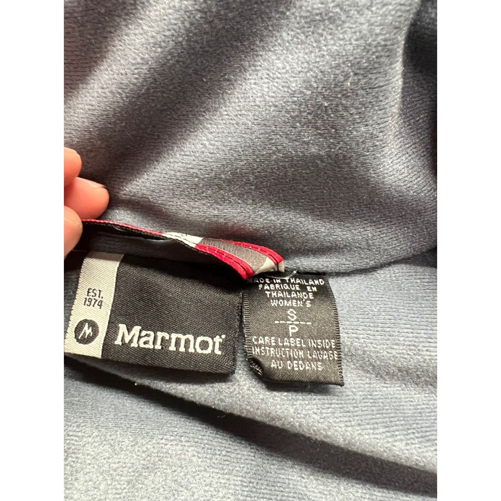 Marmot Marmot Windbreaker Jacket Womens Small Hooded Full Zip Nylon Blue Outdoor Size S / US 4 / IT 40 - 6 Thumbnail