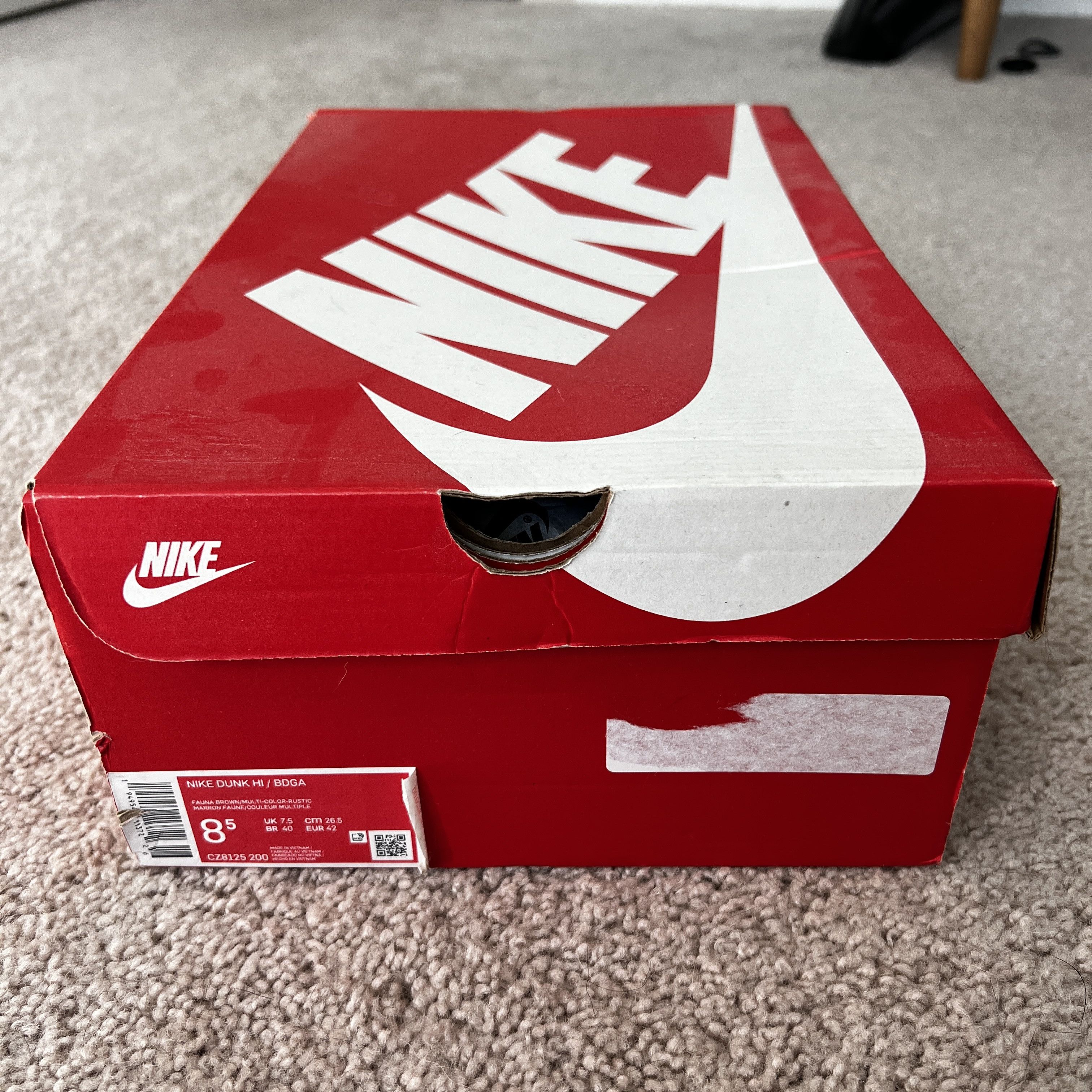 Bodega × Nike Bodega x Nike Dunk Hi Legend Size US 8.5 / EU 41-42 - 11 Thumbnail