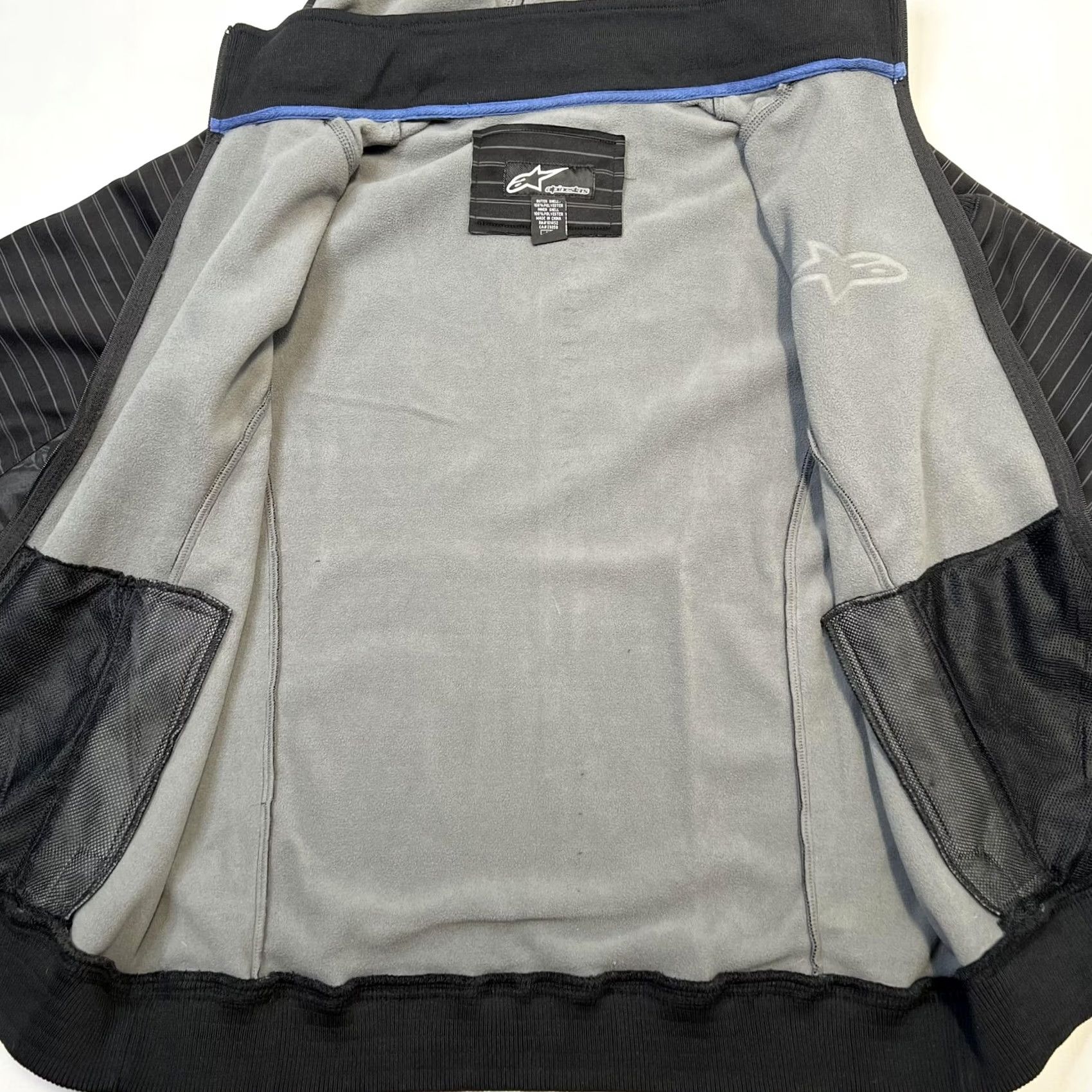 Alpinestars Alpinestars Jacket Mens L Black Full Zip Hooded Striped Softshell Logo Zipper Pocket Moto Street Size US L / EU 52-54 / 3 - 6 Thumbnail