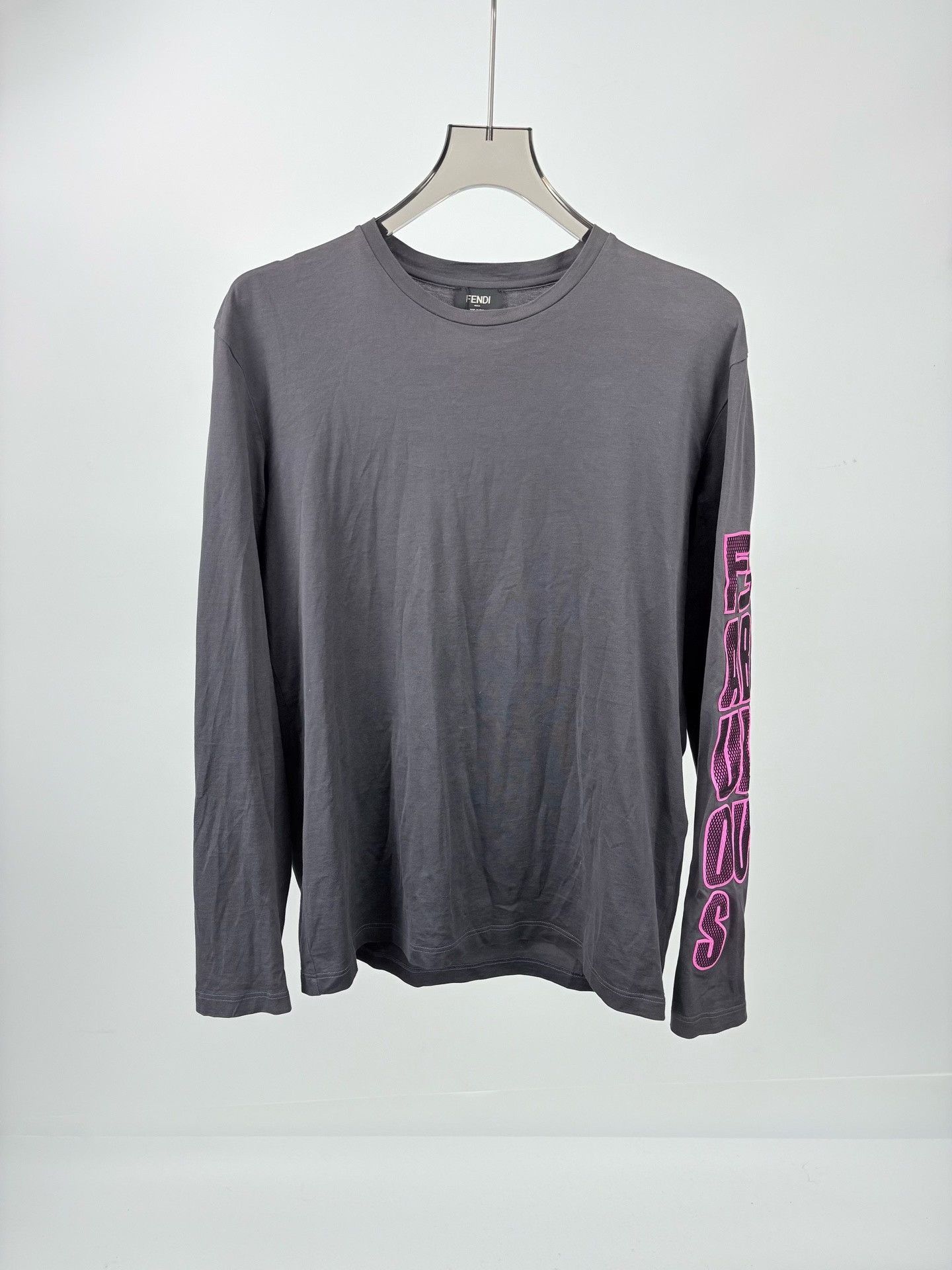 Fendi Fendi Arm Patch Logo Long-Sleeve Sweatshirt Size US M / EU 48-50 / 2 - 1 Thumbnail