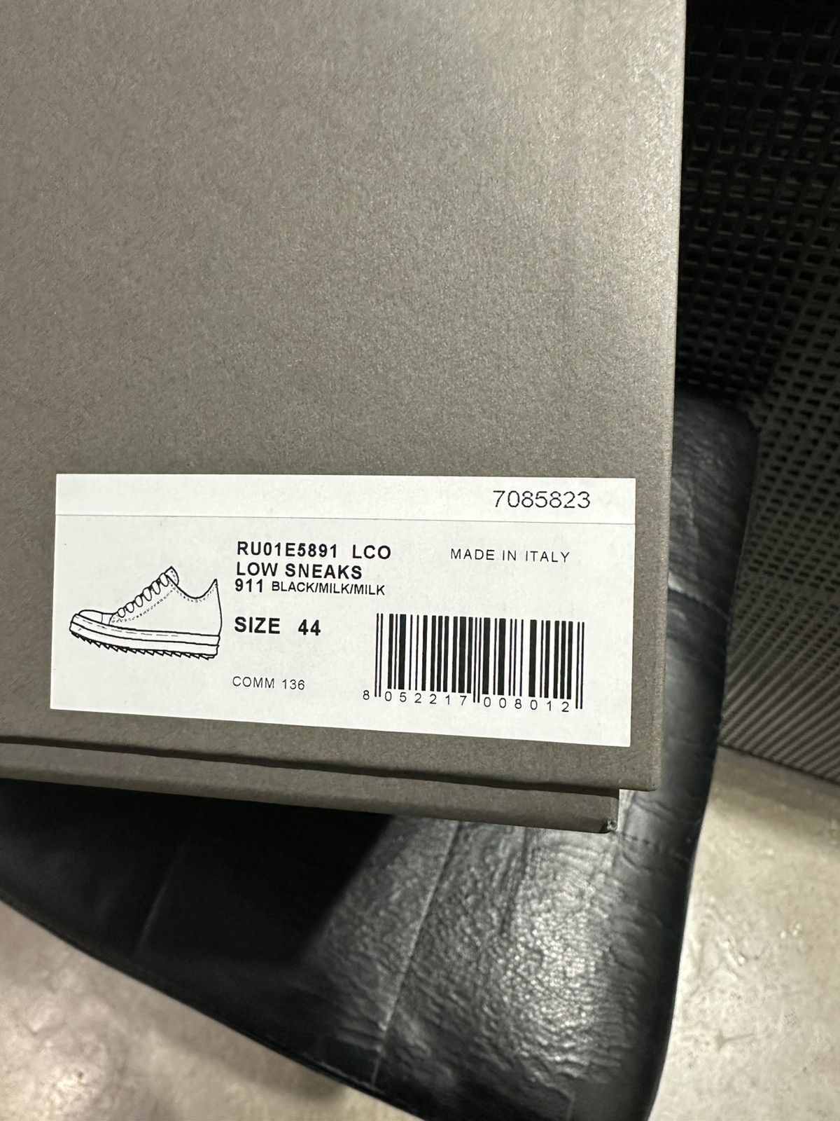 Rick Owens RICK OWENS - Low Sneaks Black Milk Size US 11 / EU 44 - 8 Thumbnail