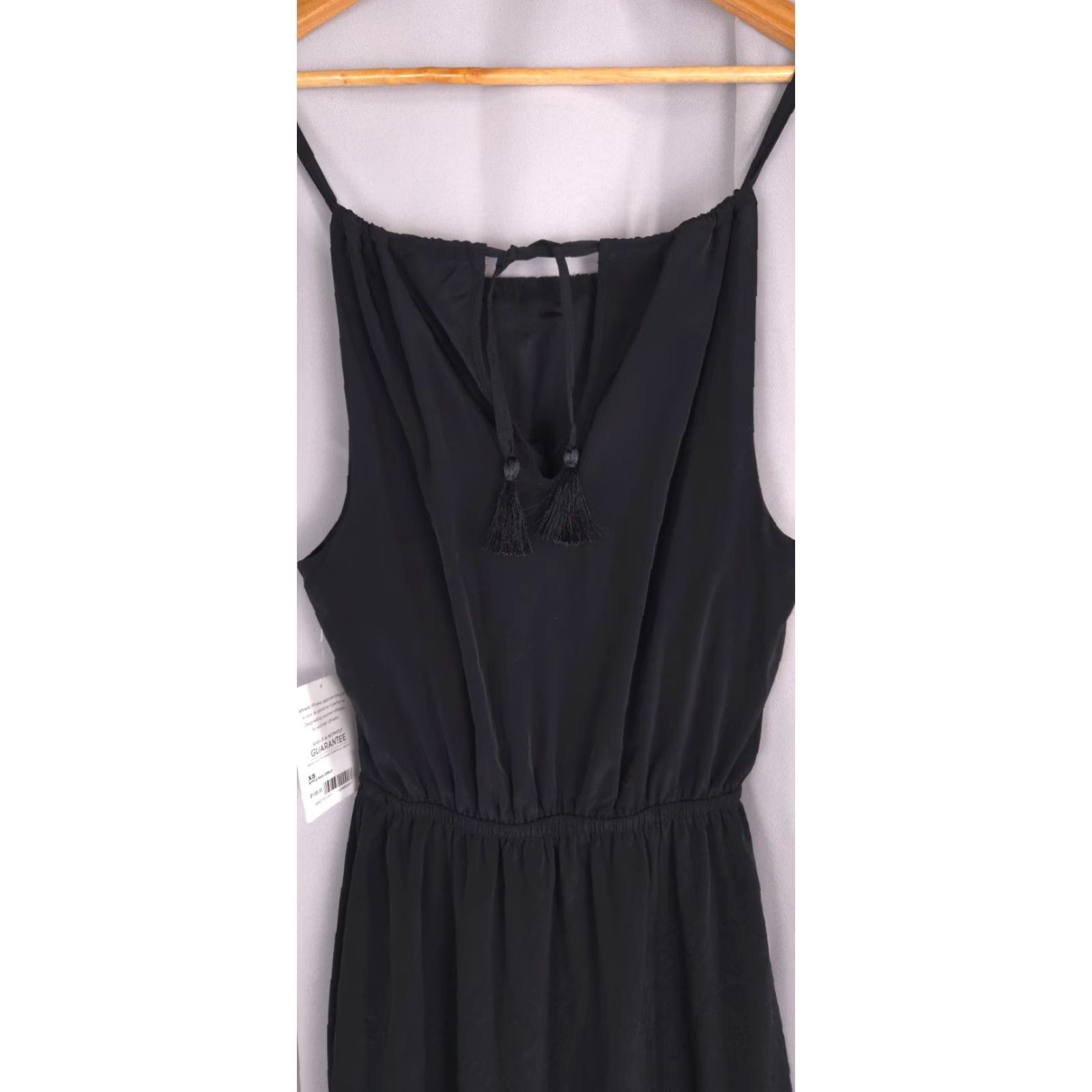 Athleta Dress Womens XS Black Flowy Maxi Ripple Style Athletic Travel  Casual NEW