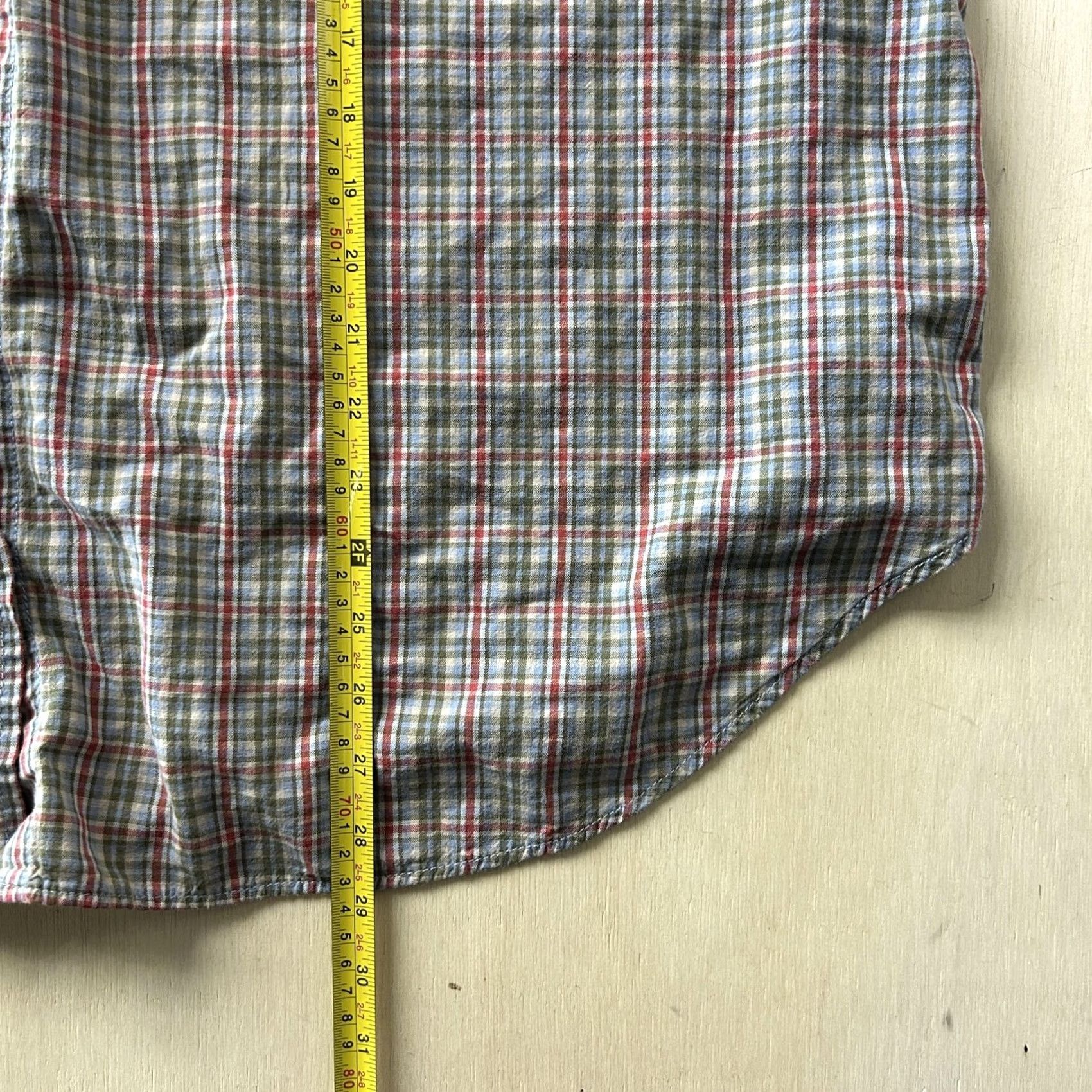Route 66 VINTAGE Route 66 Shirt Womens 26W Plus Green Plaid Long Sleeve Cotton Casual Size 4XL / US 24-26 - 5 Thumbnail