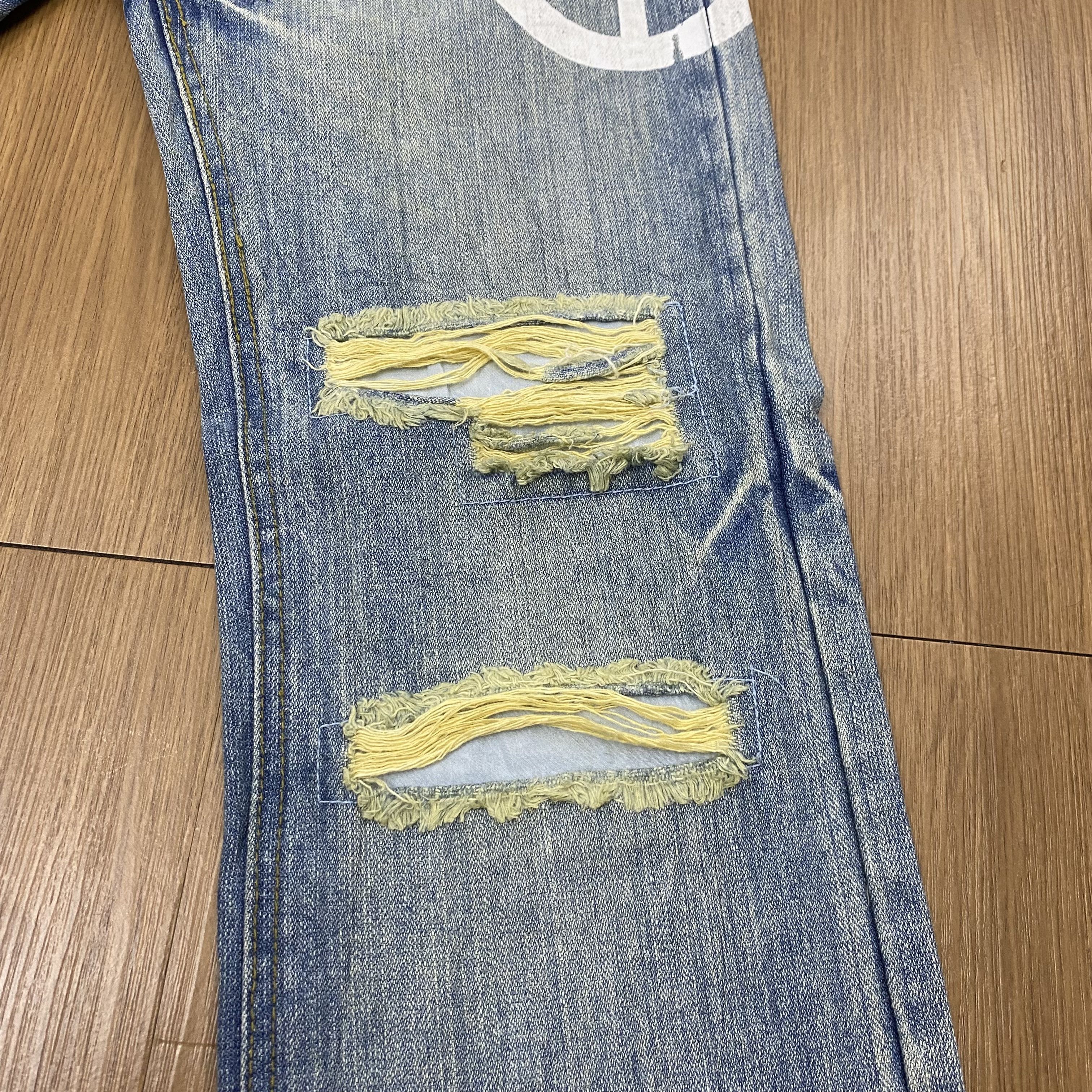 Japanese Brand × Vintage Vintage PEACE Jeans Painted Denim Distress CD151 Size US 31 - 7 Thumbnail