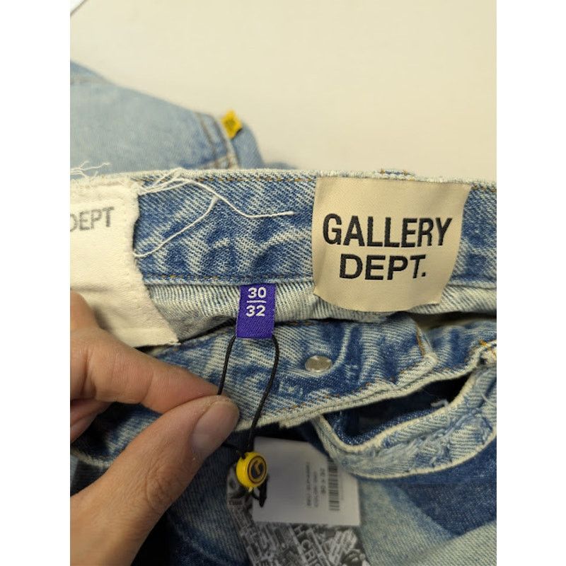 Gallery Dept. o1rshd1 Patchwork Flared Denim Jeans in Indigo Blue Size US 30 / EU 46 - 20 Thumbnail