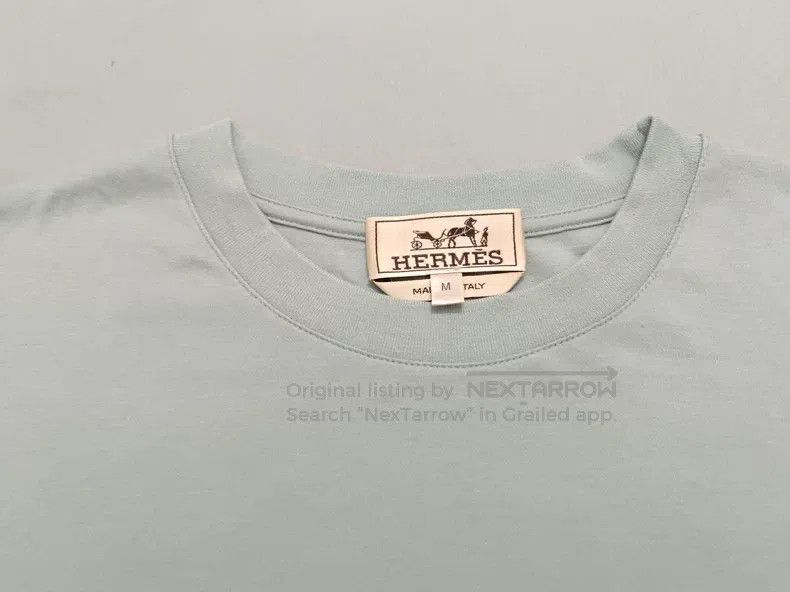 Hermes Hermes Men's short-sleeved t-shirt, light blue, three-dime Size US M / EU 48-50 / 2 - 4 Thumbnail