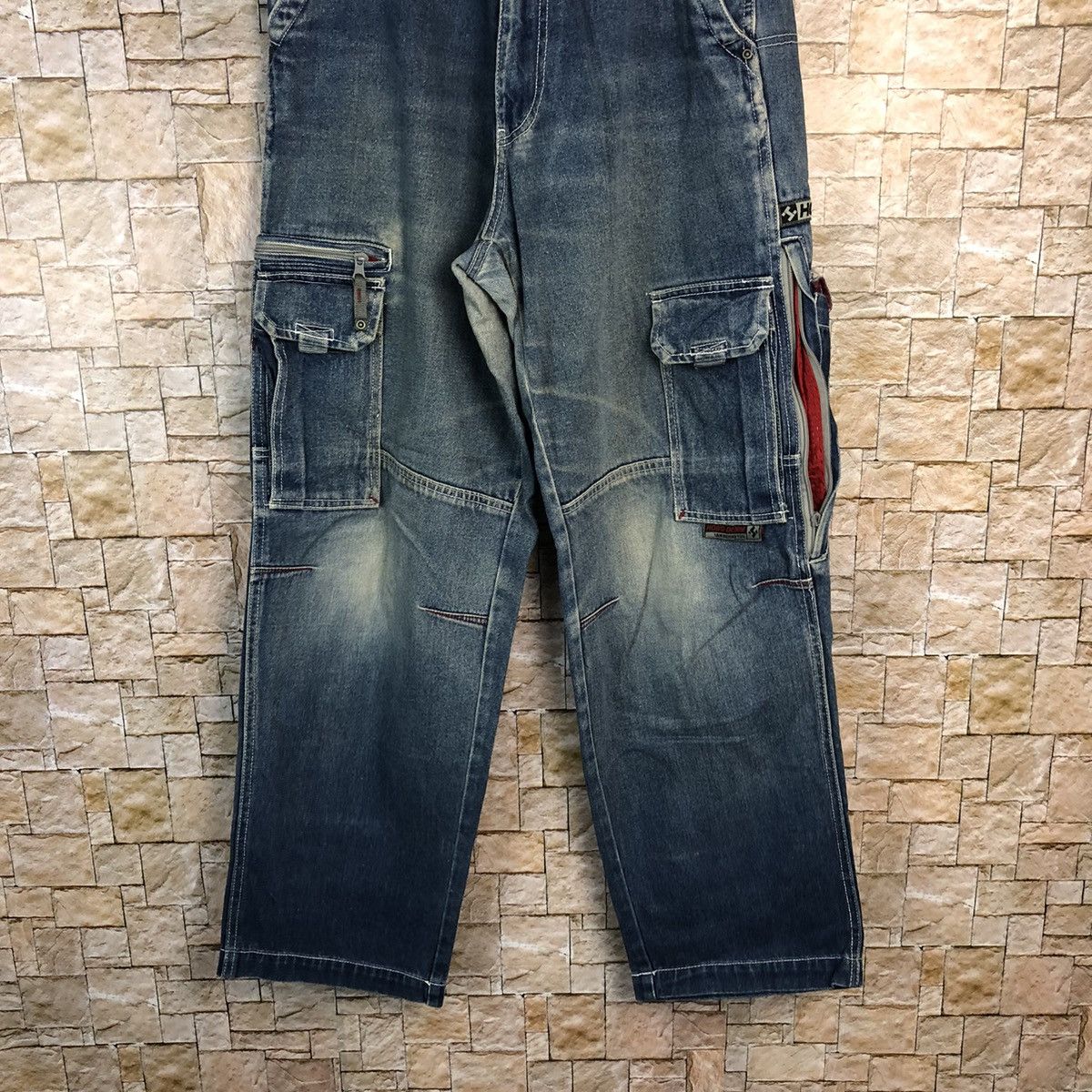Hobo Hobo Blue Denim utility Cargo Multipocket Pants #A433 Size US 30 / EU 46 - 3 Thumbnail