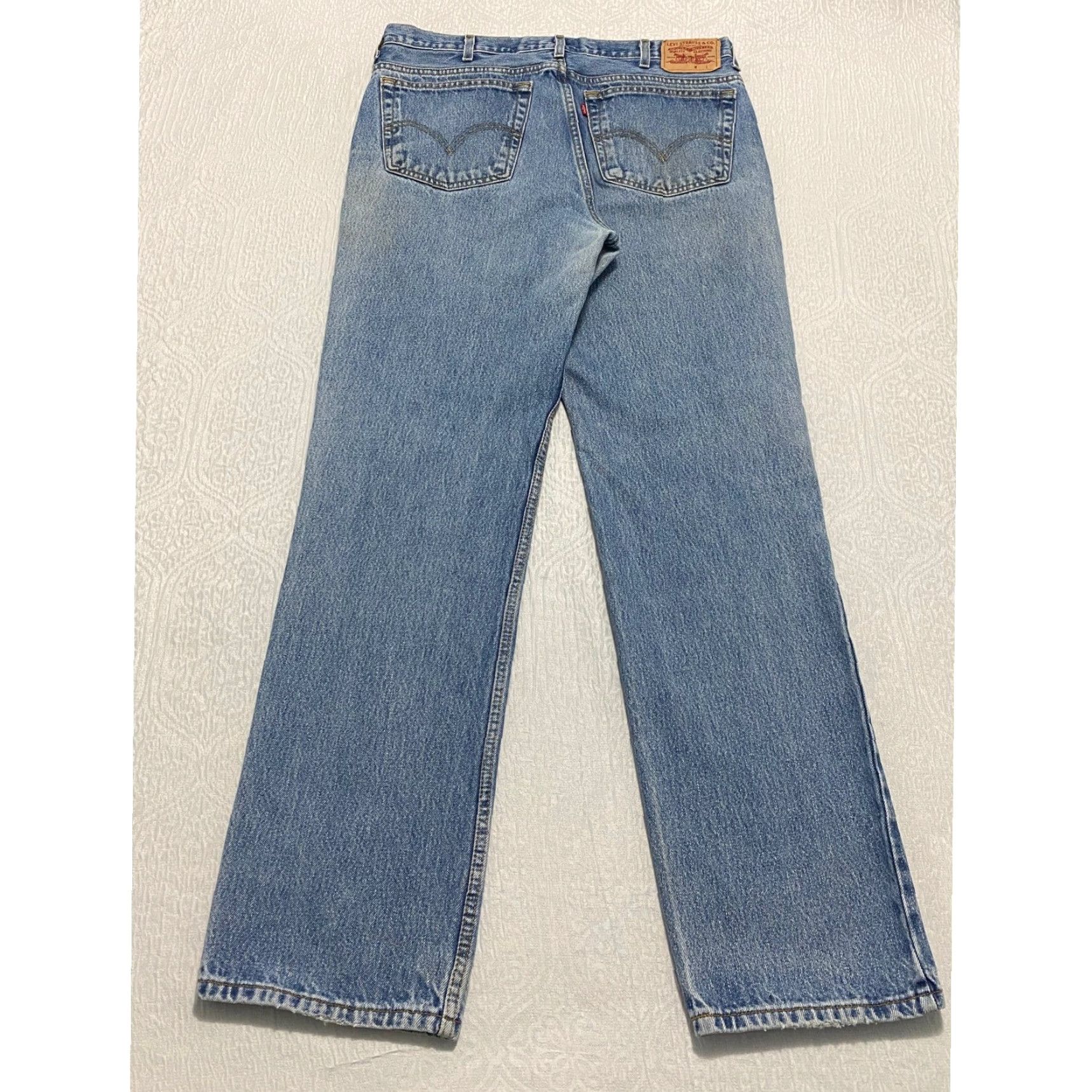 Levi's VINTAGE Levi's 516 Slim Fit Jeans Mens 38x34 Blue 9 0s Light Wash Denim 5-Pocket Zip Button Regular Slim Straight 34 Inseam Cotton Logo Size US 38 / EU 54 - 3 Thumbnail
