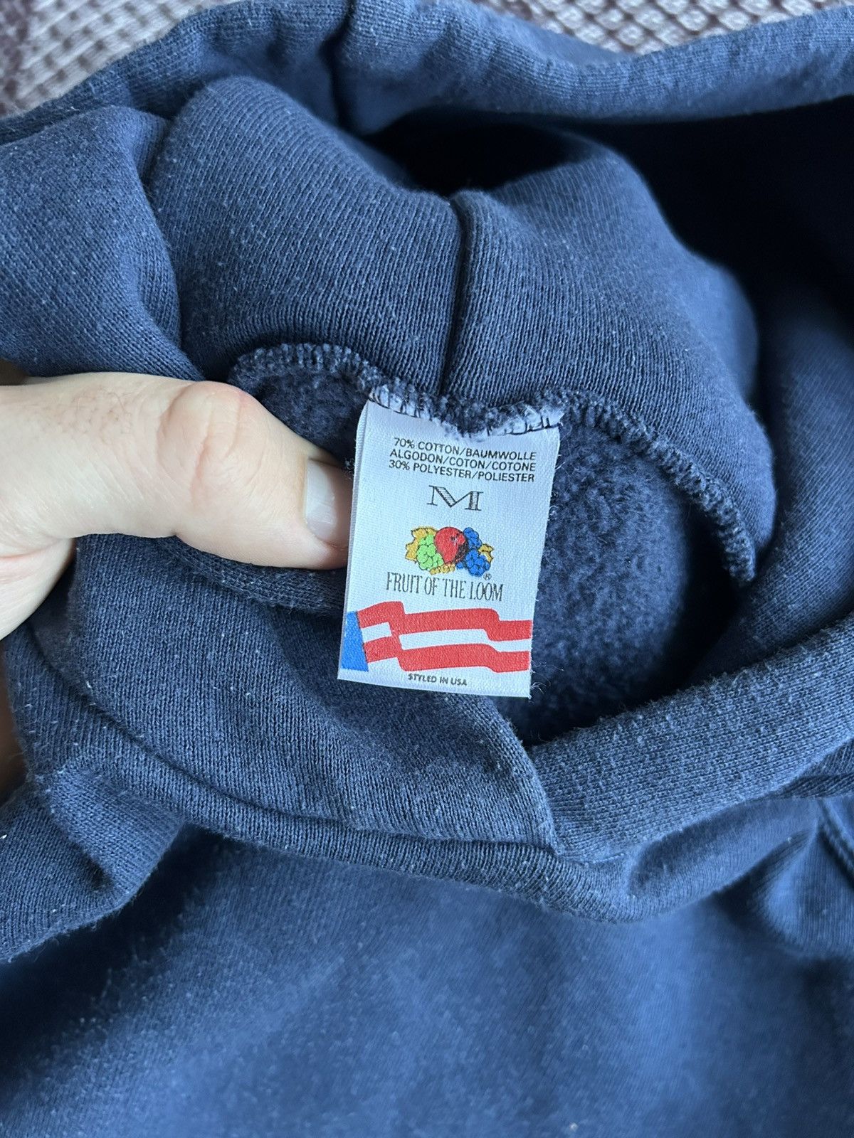 Fruit Of The Loom Vintage Blank FOTL Hoodie Made In USA Streetwear Size Medium Size US M / EU 48-50 / 2 - 7 Thumbnail