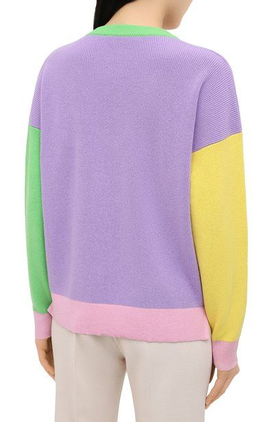 Versace o1y0226 Cashmere Blend Sweater in Multicolor Size M / US 6-8 / IT 42-44 - 3 Thumbnail