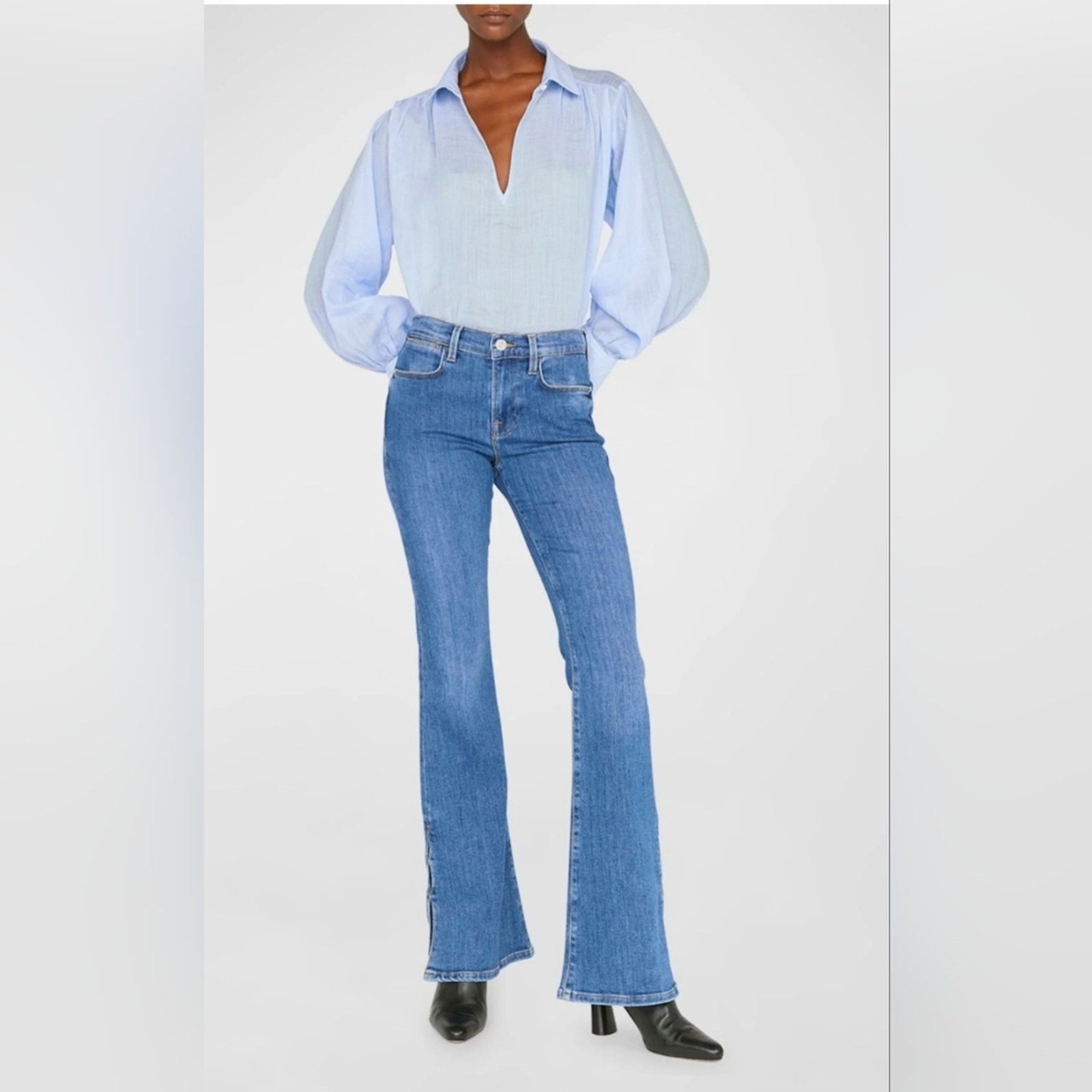 Frame FRAME LE HIGH FLARE JEANS SAMSON SIZE 24 BNWT Size 24" / US 00 / IT 34 - 2 Thumbnail