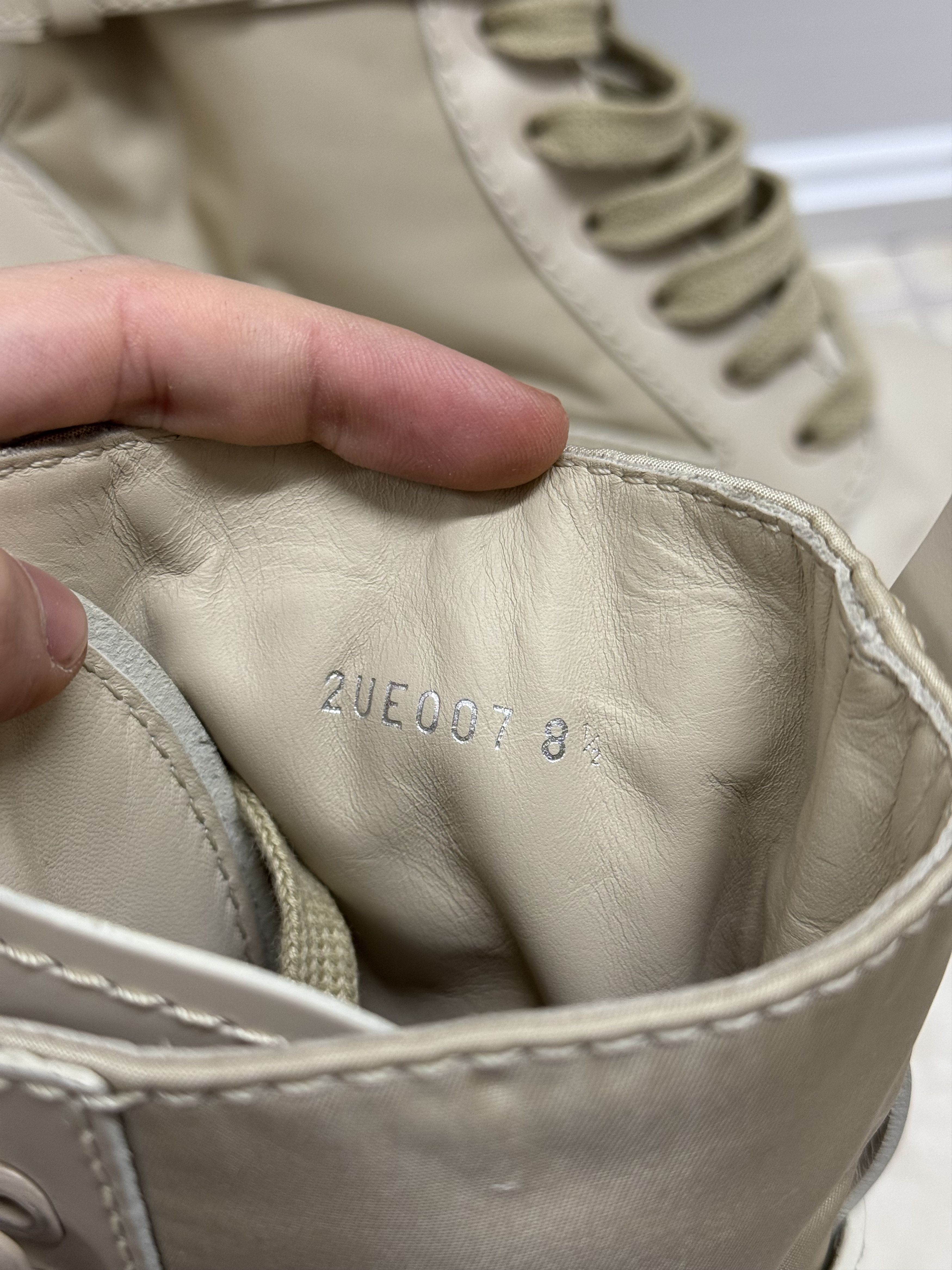 Prada Prada Desert Beige Nylon & Leather Monolith Pouch Boots Mens Size US 8.5 / EU 41-42 - 10 Thumbnail