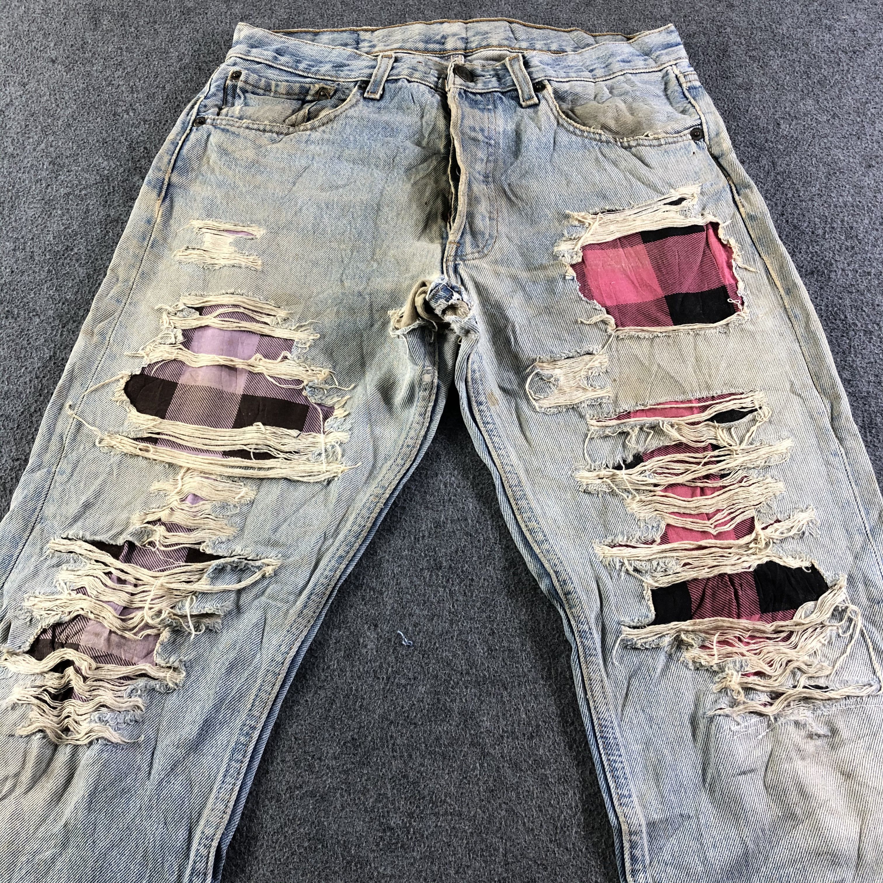 Vintage Vintage Distress Jeans-J4549 Size US 31 - 3 Thumbnail