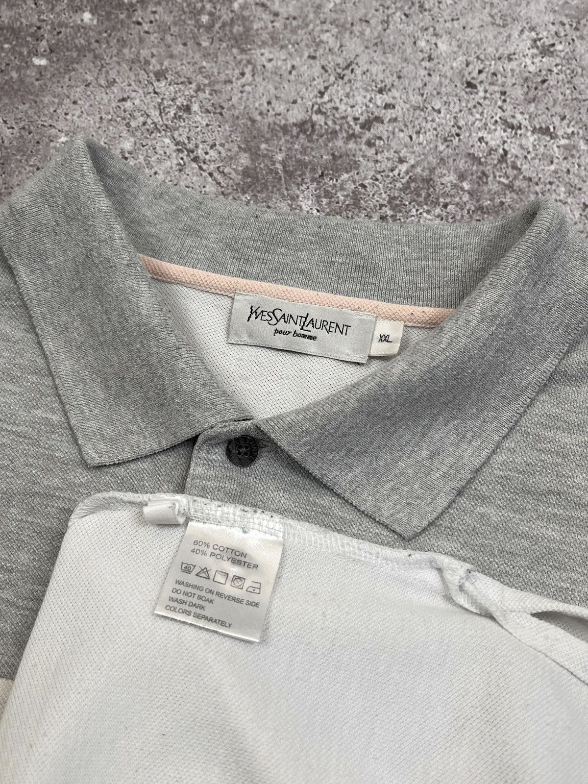Yves Saint Laurent Yves Saint Laurent YSL Vintage Polo T-Shirt 90s Size US XXL / EU 58 / 5 - 3 Thumbnail