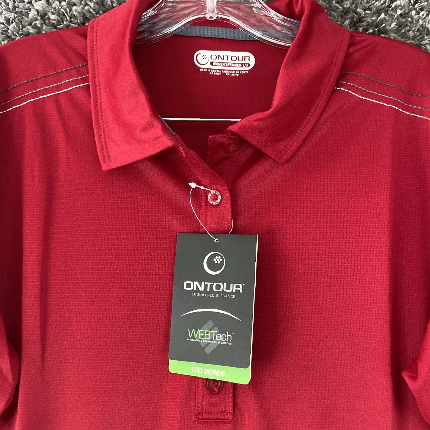 Vintage VINTAGE? No, it's a new item. On Tour Polo Shirt Women L Red Short Sleeve Bowling Top Shirt - Red Polo Bowling Shirt Women L Red Short Sleeve On Tour Size L / US 10 / IT 46 - 6 Thumbnail