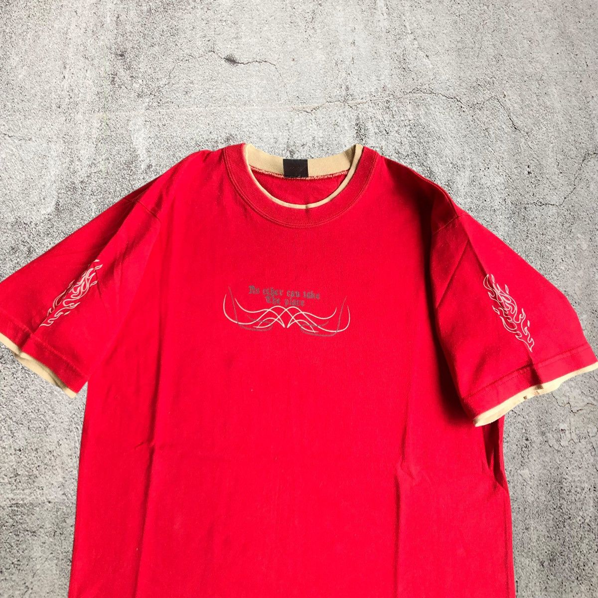 Japanese Brand 2000s Blebo Tribal Poem Grunge Punk Style T-shirt Red Grunge Size US M / EU 48-50 / 2 - 7 Thumbnail