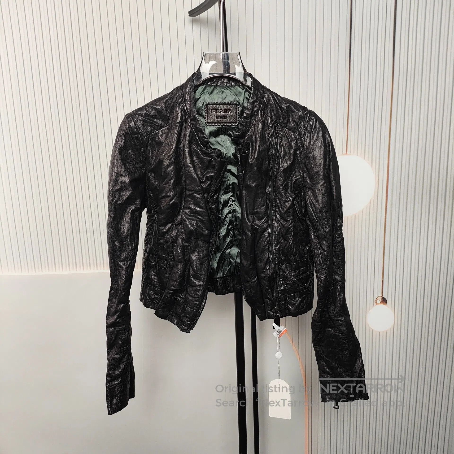 Prada Prada Leather jacket size 38 black| Size XS / US 0-2 / IT 36-38 - 1 Thumbnail
