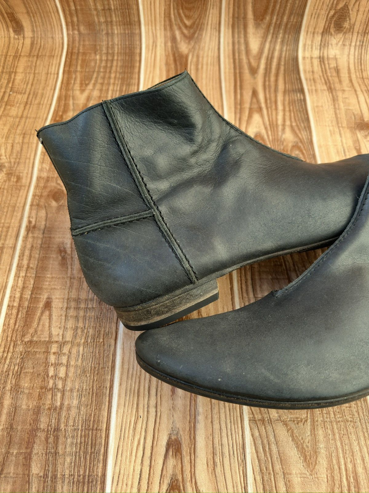 Maison Margiela RARE Maison Martin Margiela BLack Leather Side-Zip Boots Size US 11 / EU 44 - 13 Thumbnail