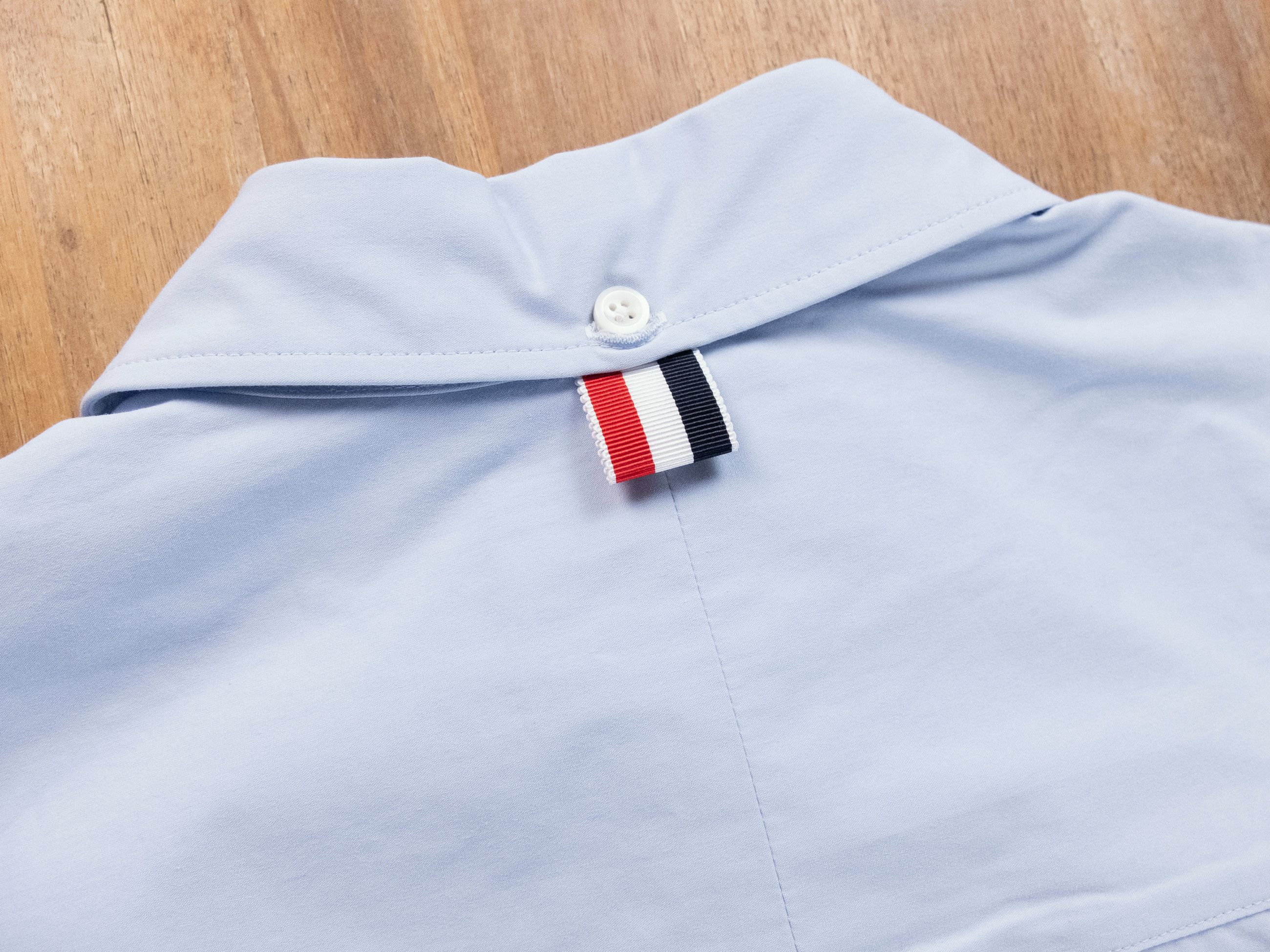Thom Browne THOM BROWNE solid blue cotton gathered mini shirt dress 6 Size M / US 6-8 / IT 42-44 - 9 Thumbnail