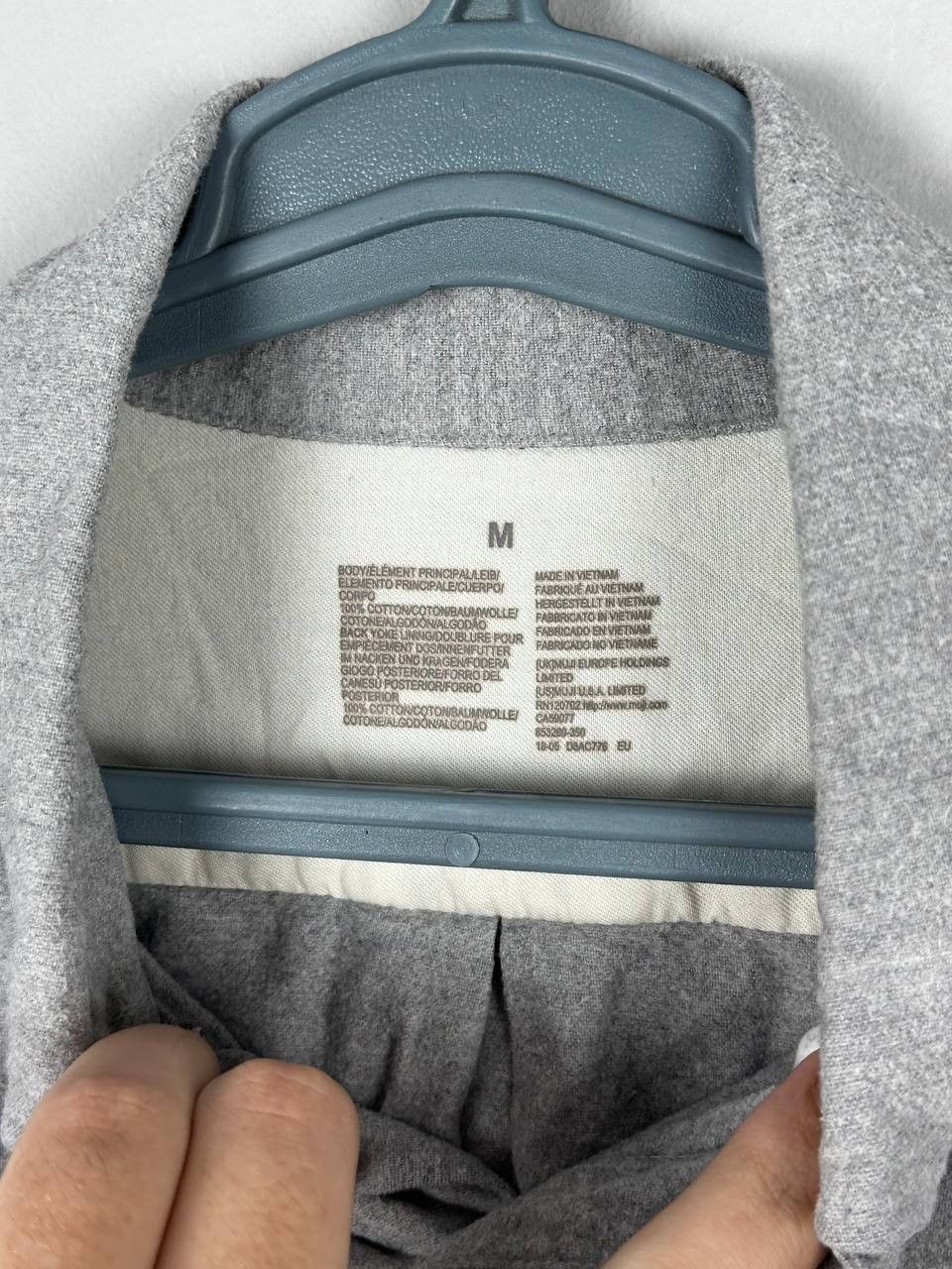 Japanese Brand Muji Summer Long Sleeve Grey Shirt Button-Up Size US M / EU 48-50 / 2 - 6 Thumbnail