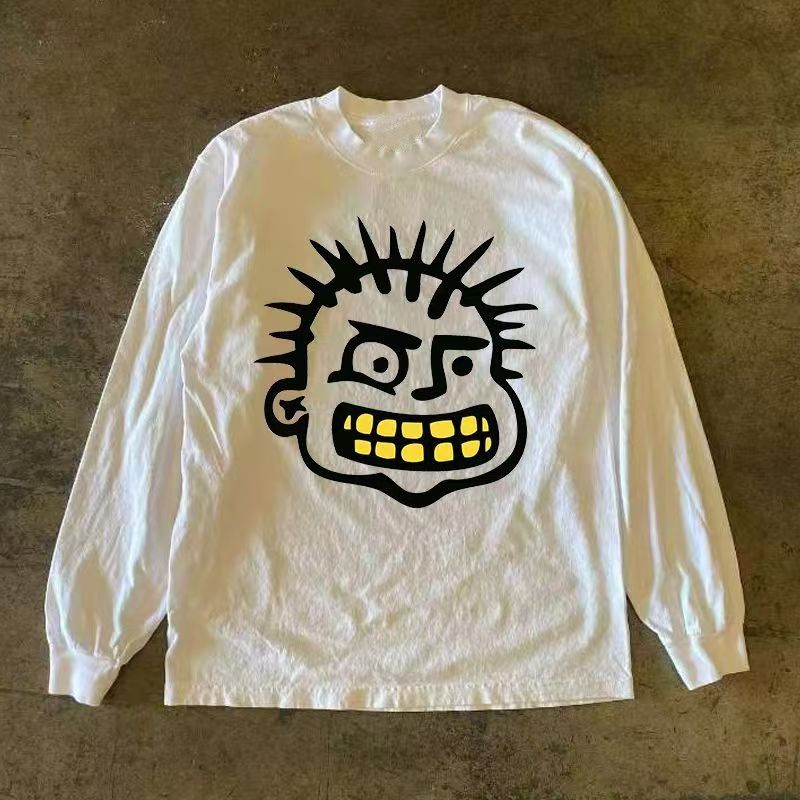 Japanese Brand White washed retro fun print boy long-sleeved t-shirt Size US M / EU 48-50 / 2 - 1 Thumbnail