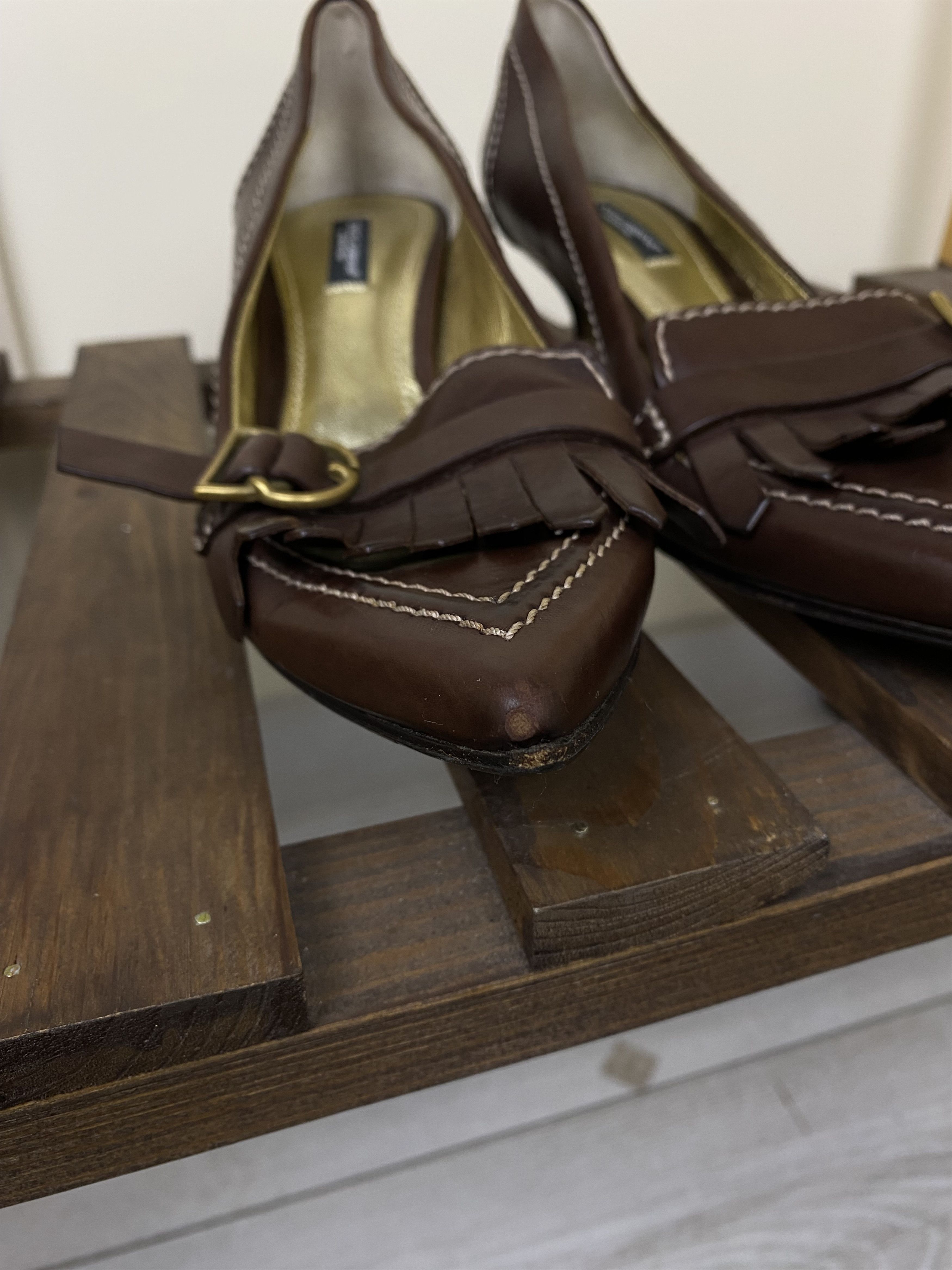 Dolce & Gabbana DOLCE & GABBANA DK BROWN SHOES W/FRINGE BUCKLE Size US 9 / IT 39 - 10 Thumbnail