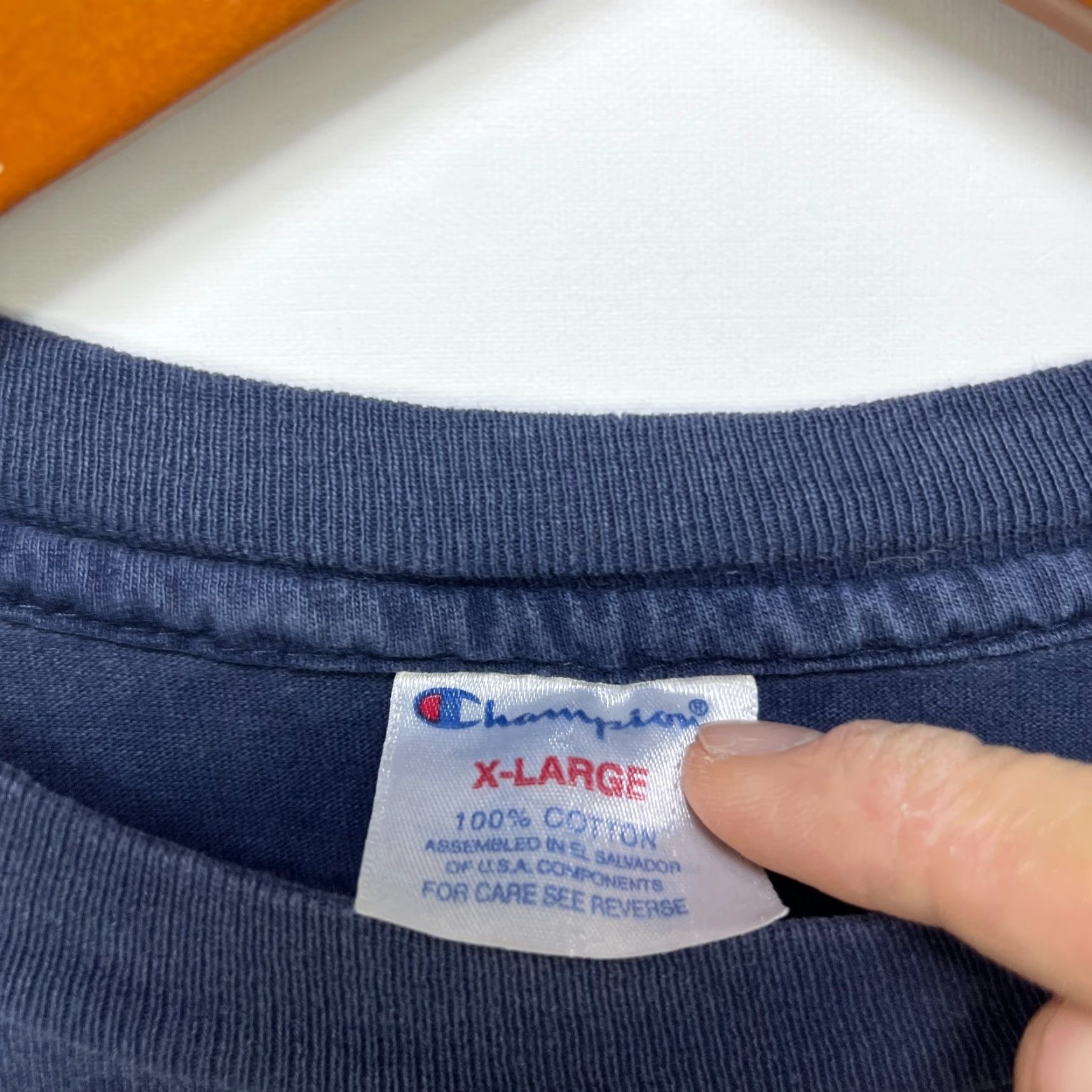 Champion VINTAGE Champion USA Olympics T Shirt XL Shirt Men 90s Blue/White Cotton Crew Neck Short Sleeve Vintage 90s Mens T-Shirt Size US XL / EU 56 / 4 - 5 Thumbnail
