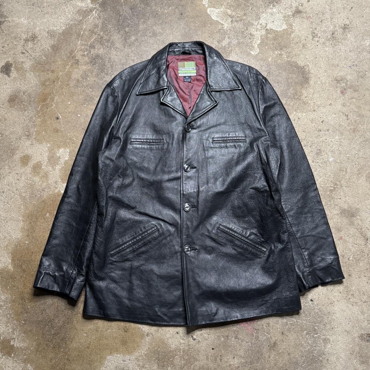 Diesel × Vintage Vintage 90s Diesel Leather Coat Size US XL / EU 56 / 4 - 1 Thumbnail
