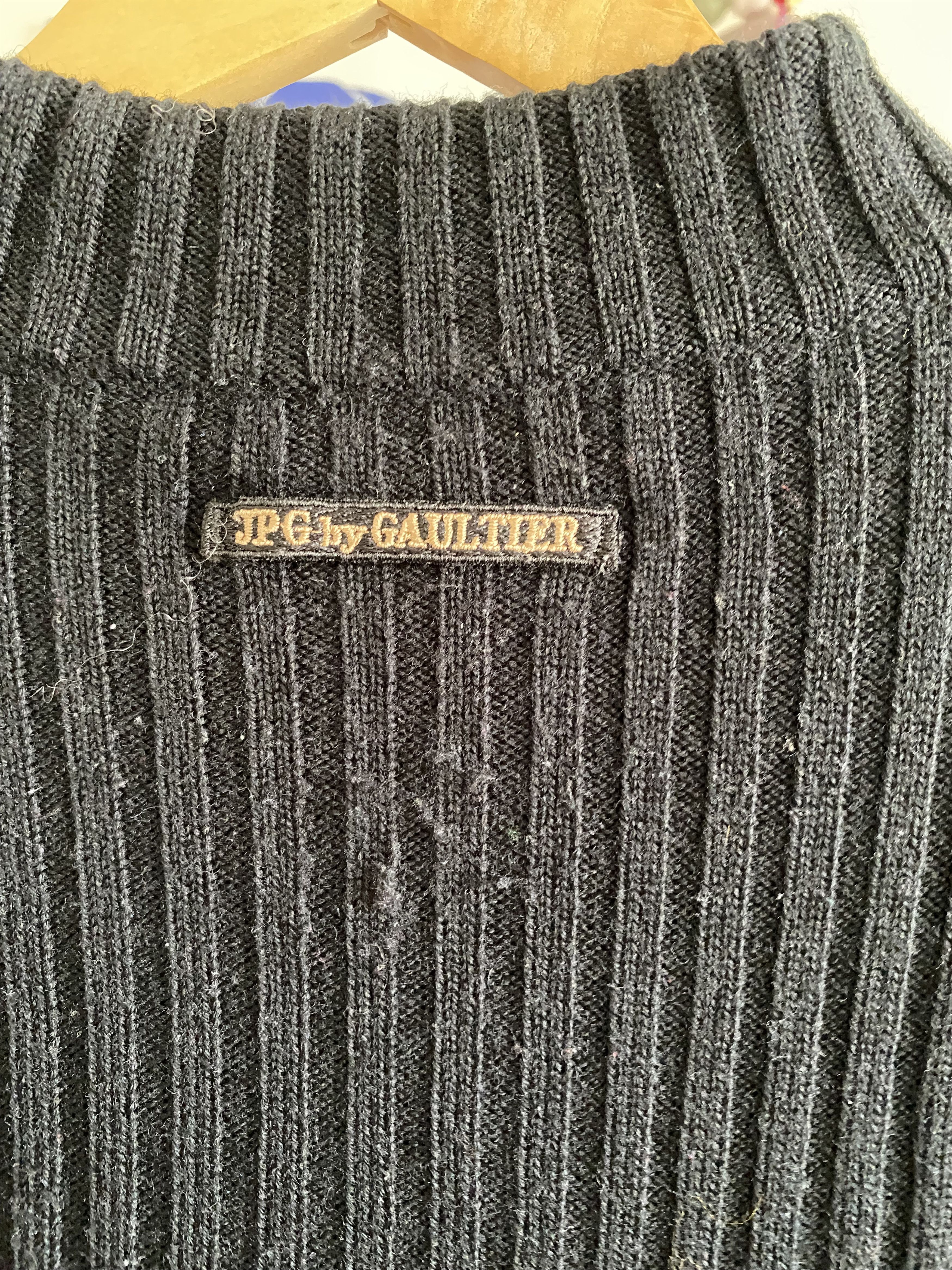 Jean Paul Gaultier 90'S JPG BLACK KNIT BANDAGE Size US M / EU 48-50 / 2 - 2 Thumbnail