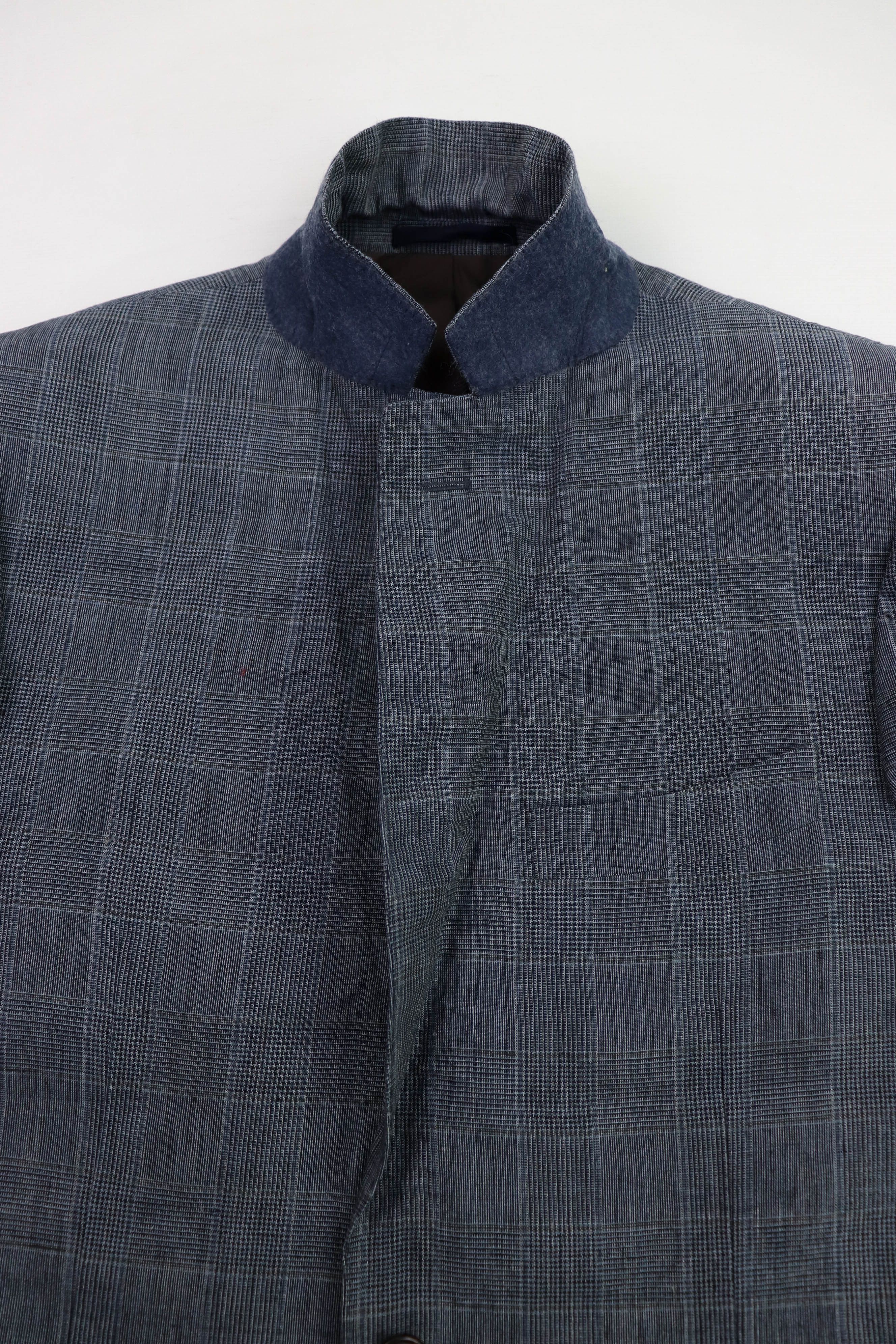 Suitsupply Suitsupply Ormezzano Plaid Grey Pure Linen Blazer Jacket Size 38L - 9 Thumbnail