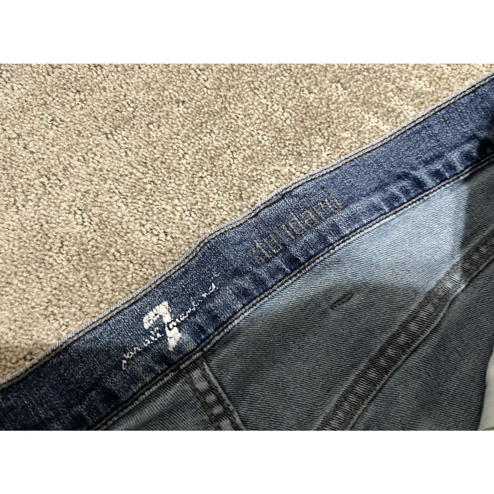 7 For All Mankind 7 For All Mankind Jeans Mens 36x33 Blue Regular 5-Pocket Denim Pants Zip Fly Stretch Cotton Denim USA Straight Size US 36 / EU 52 - 6 Thumbnail
