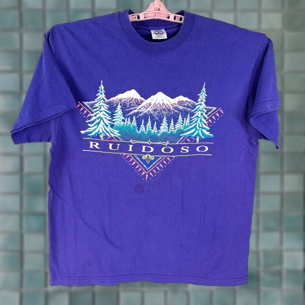 Delta Ruidoso New Mexico T-Shirt Adult L Purple Camouflage Ski Mens Size US L / EU 52-54 / 3 - 1 Thumbnail