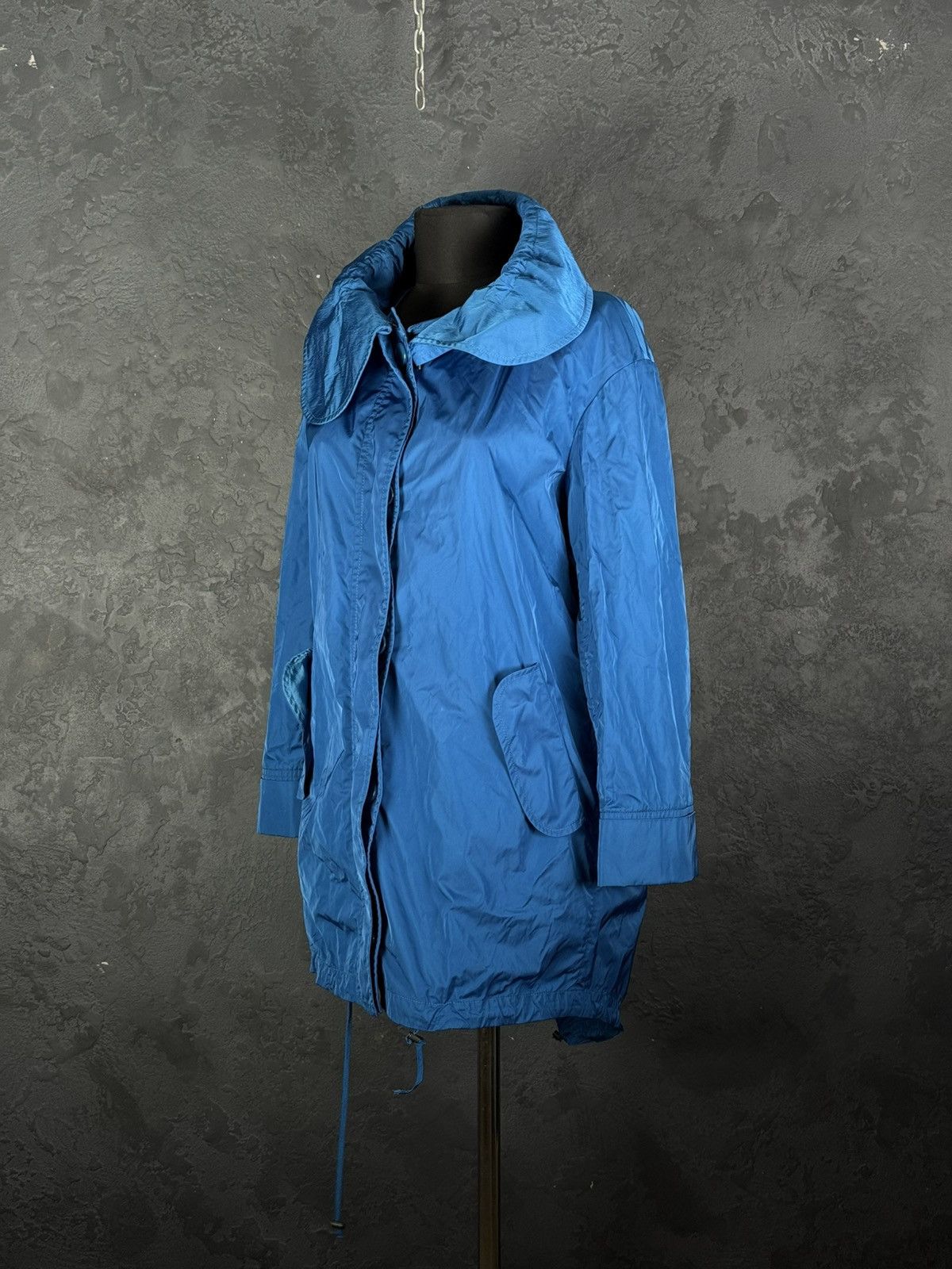 Akris Akris Punto Blue Lightweight Nylon Oversized Parka Jacket Size S / US 4 / IT 40 - 1 Thumbnail