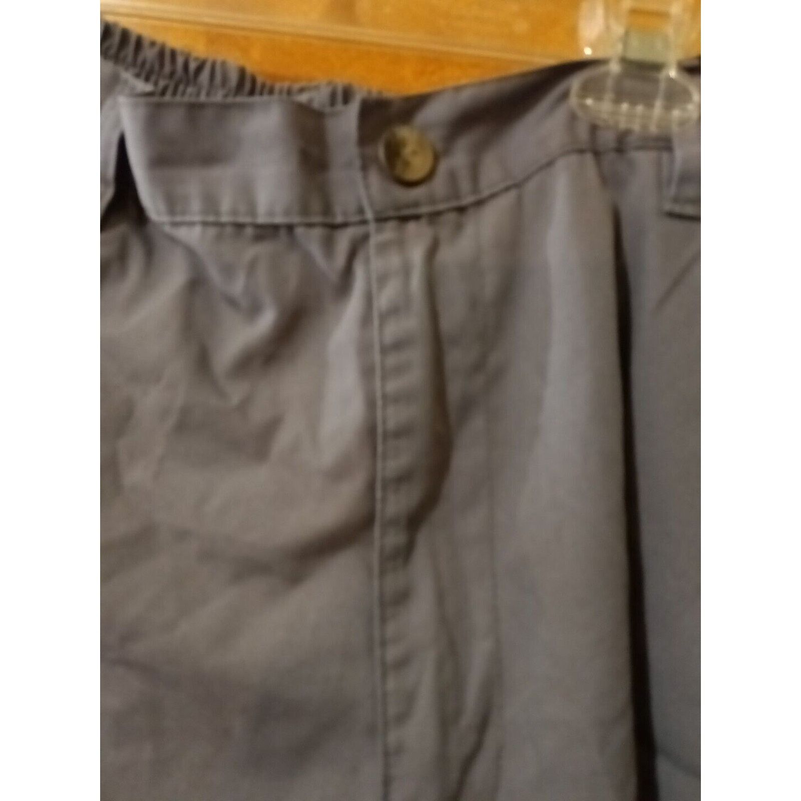 Haband Haband Grey Flat Front Men Solid Dress Shorts Size 36 #22k Size US 36 / EU 52 - 2 Thumbnail