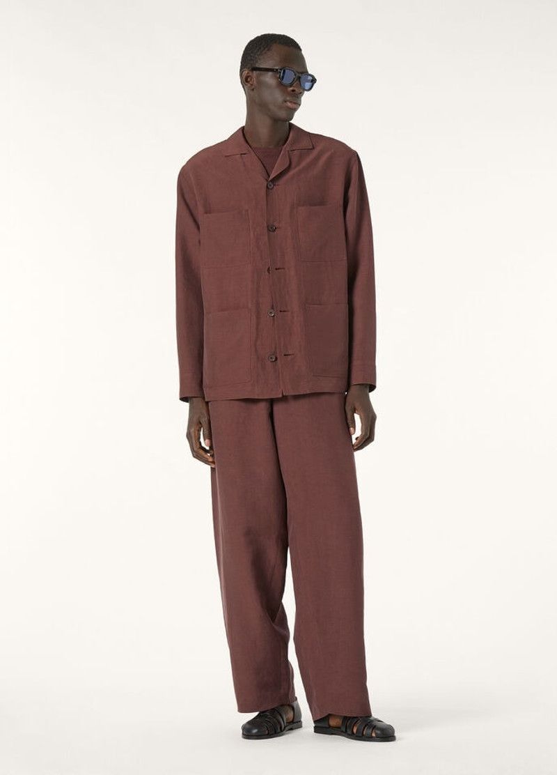 Loro Piana o1srvl11e0526 FAP2339 Joele Shirt Jacket in Burgundy Size US S / EU 44-46 / 1 - 2 Thumbnail