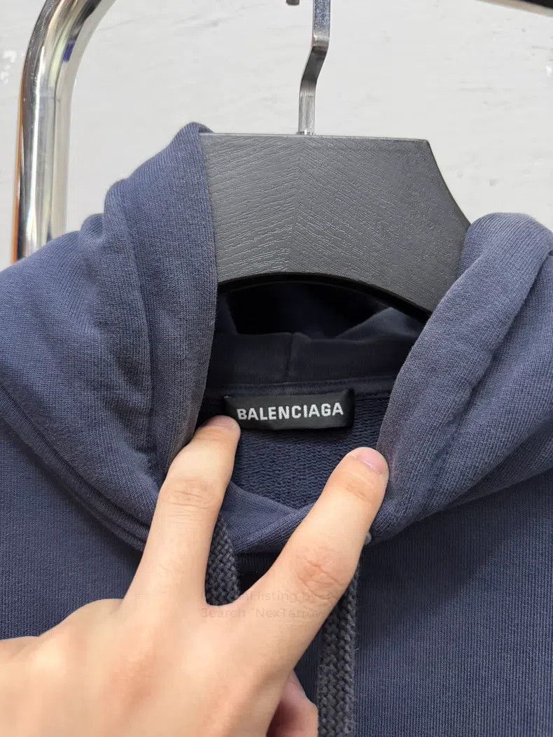 Balenciaga Balenciaga Cola print hooded sweatshirt Navy blue Size US L / EU 52-54 / 3 - 5 Thumbnail